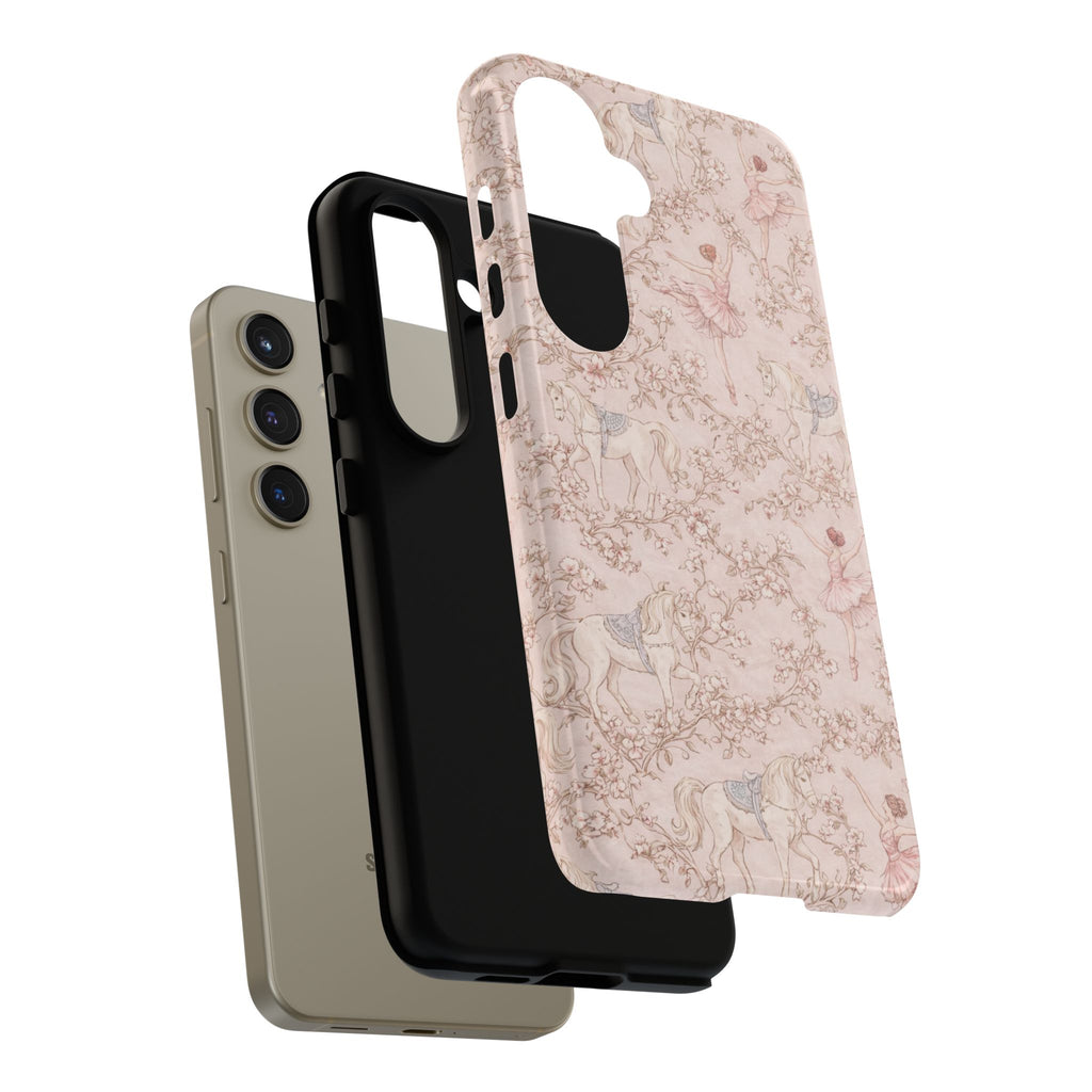 Ballet Unicorn Phone Case — Pastel Floral Tough Protective Cover🦄🩰