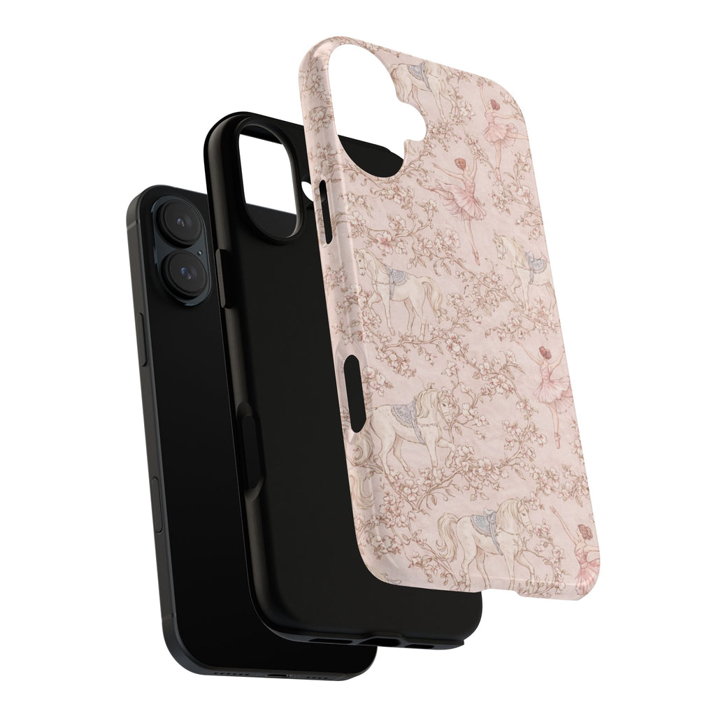 Ballet Unicorn Phone Case — Pastel Floral Tough Protective Cover🦄🩰