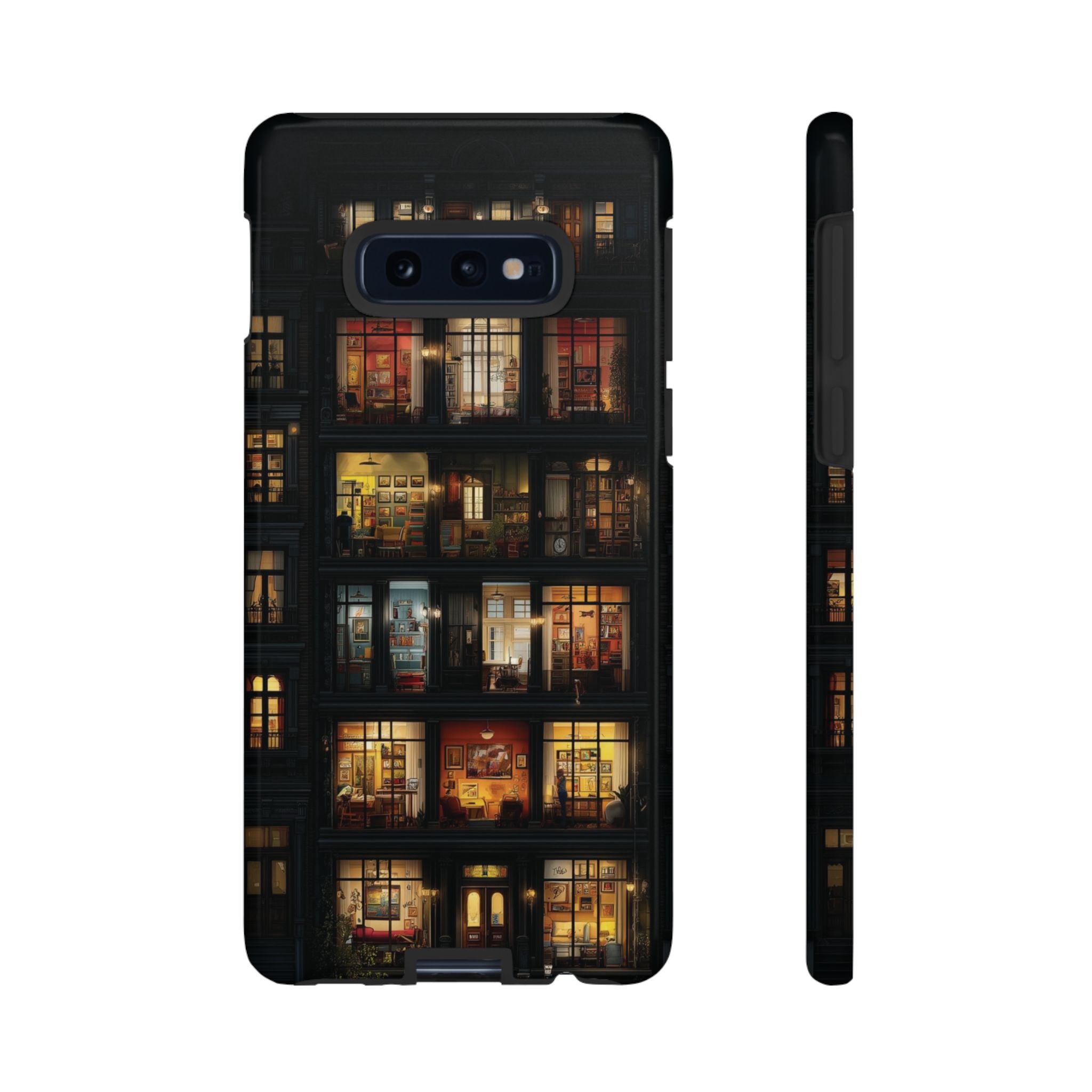 Phone Case — Cozy Apartment Window Nightscape Tough Case🌌🖤
