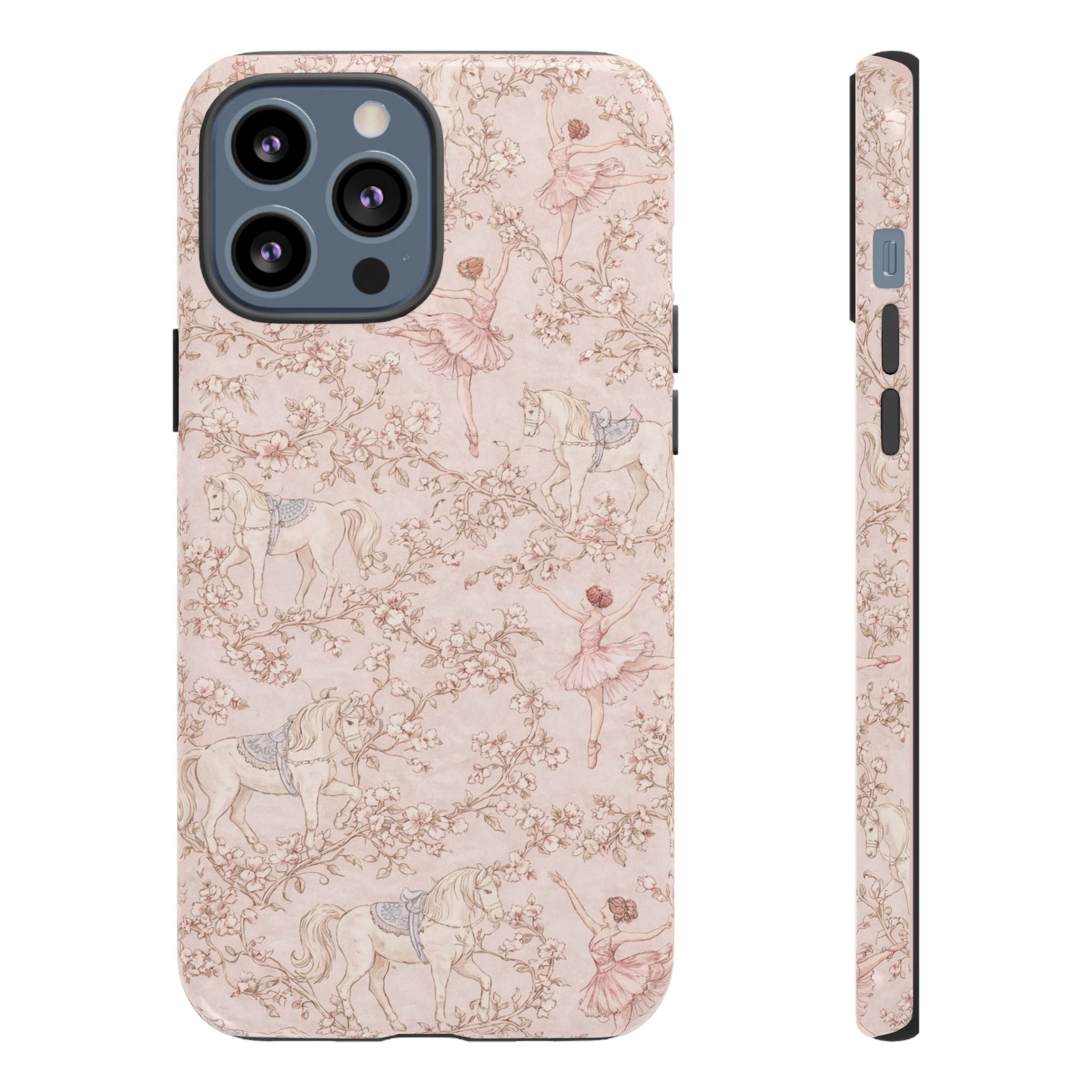 Ballet Unicorn Phone Case — Pastel Floral Tough Protective Cover🦄🩰