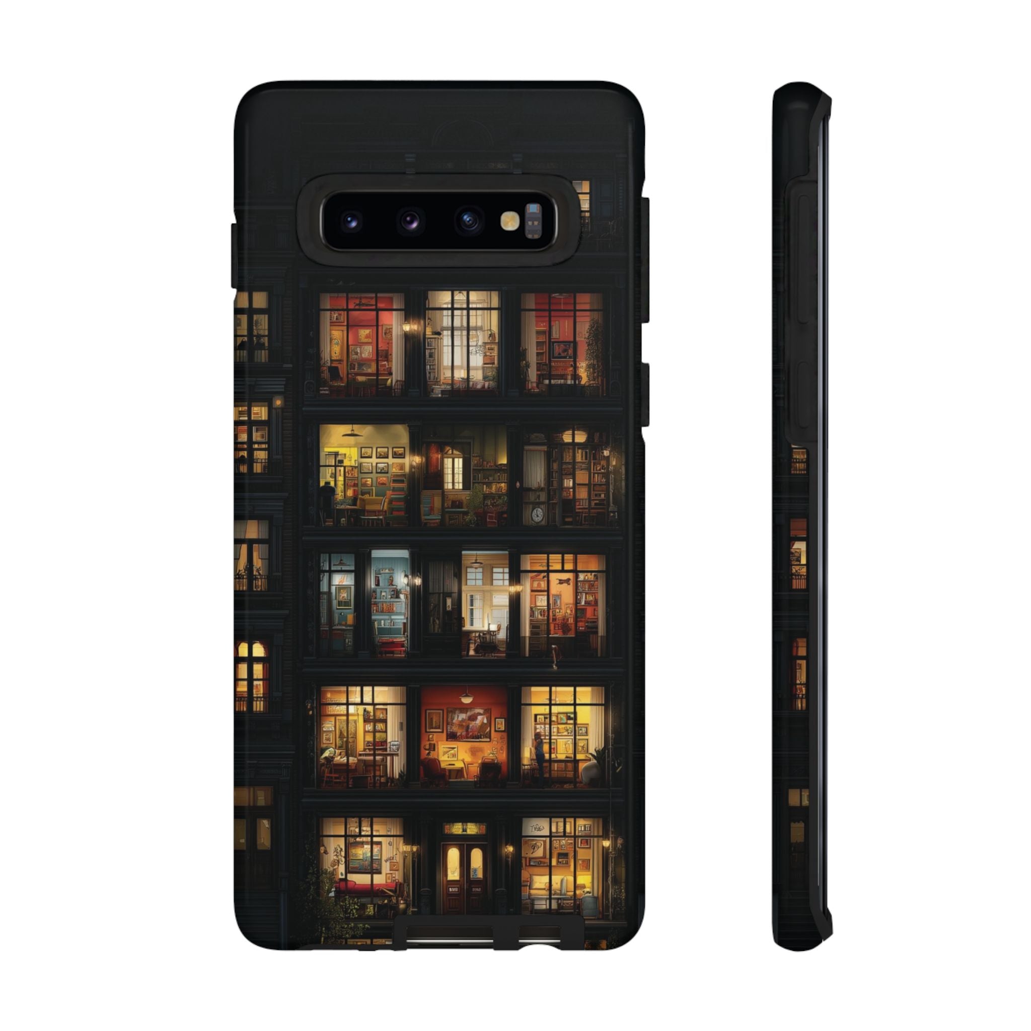 Phone Case — Cozy Apartment Window Nightscape Tough Case🌌🖤