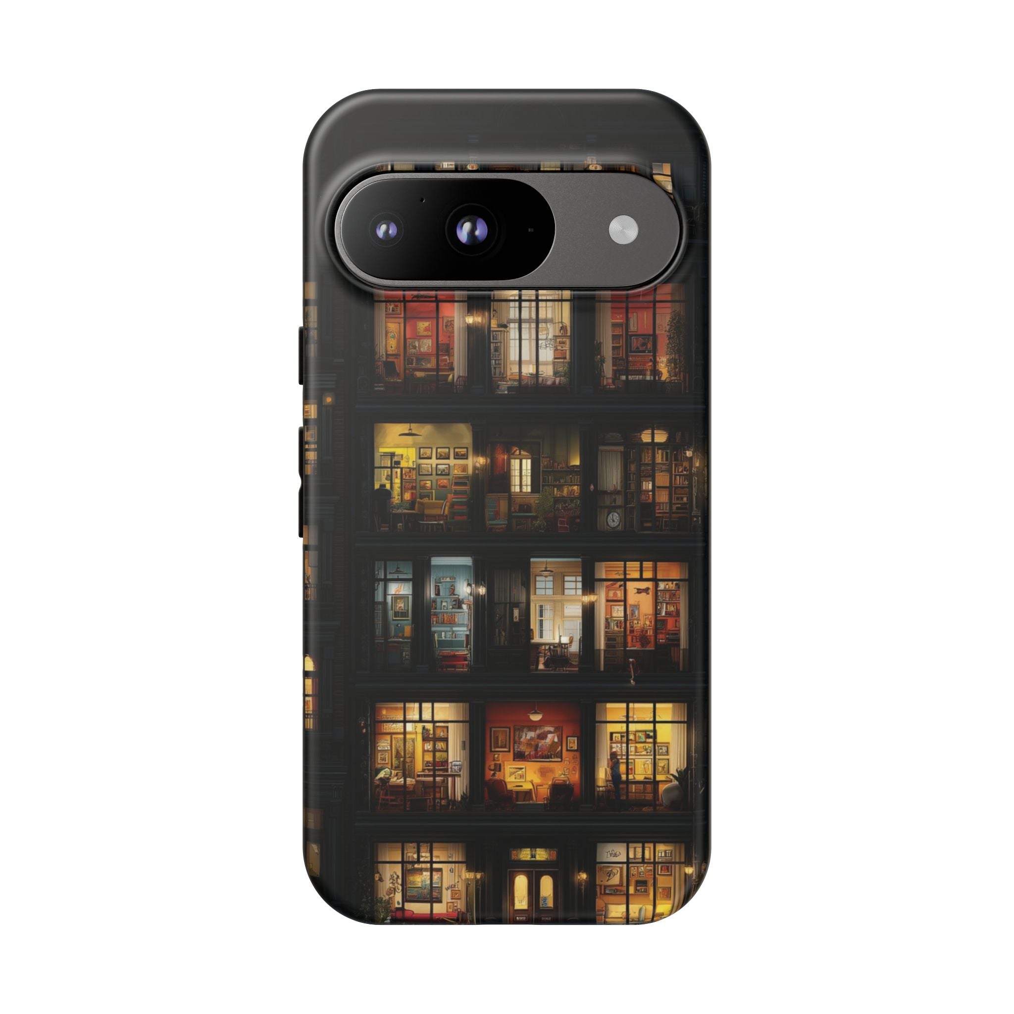 Phone Case — Cozy Apartment Window Nightscape Tough Case🌌🖤