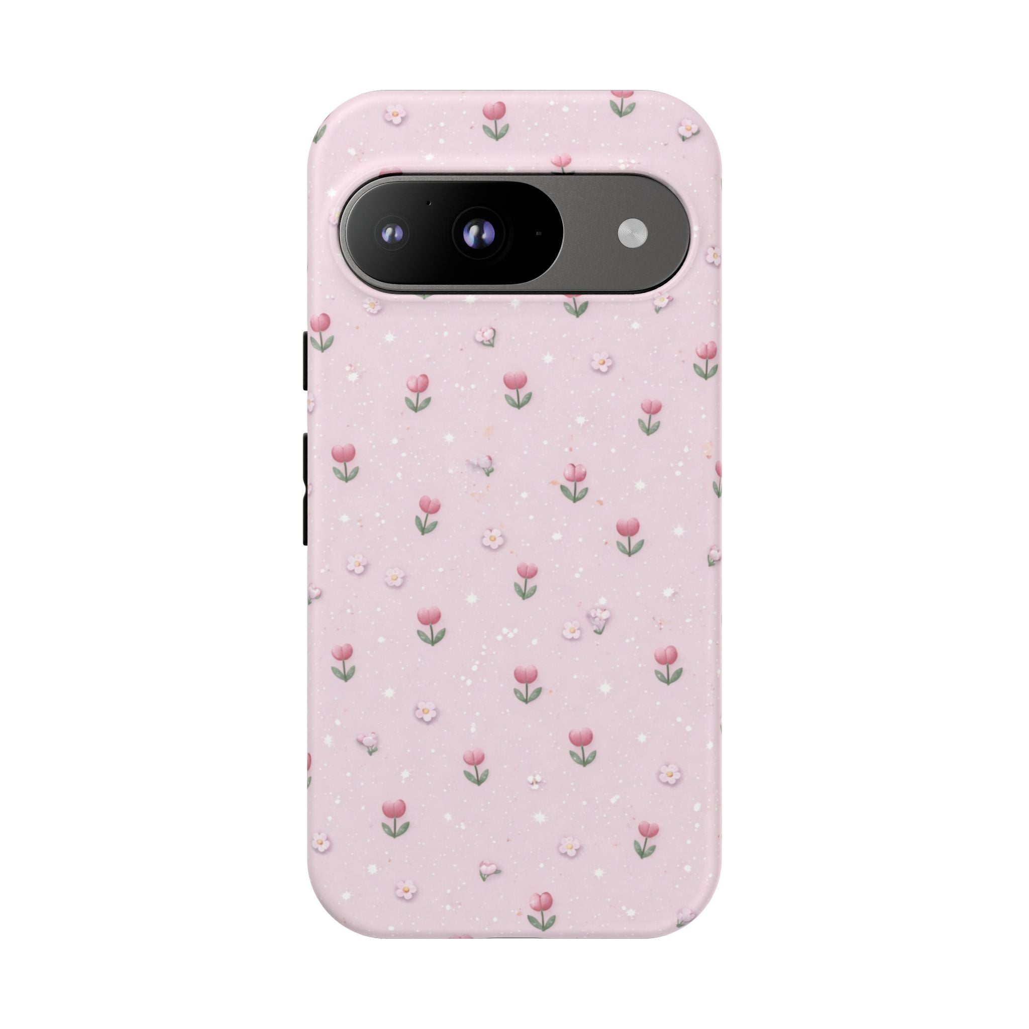 Pink Tiny Tulip Tough Phone Case - Floral Protective iPhone Cover🌷🩷