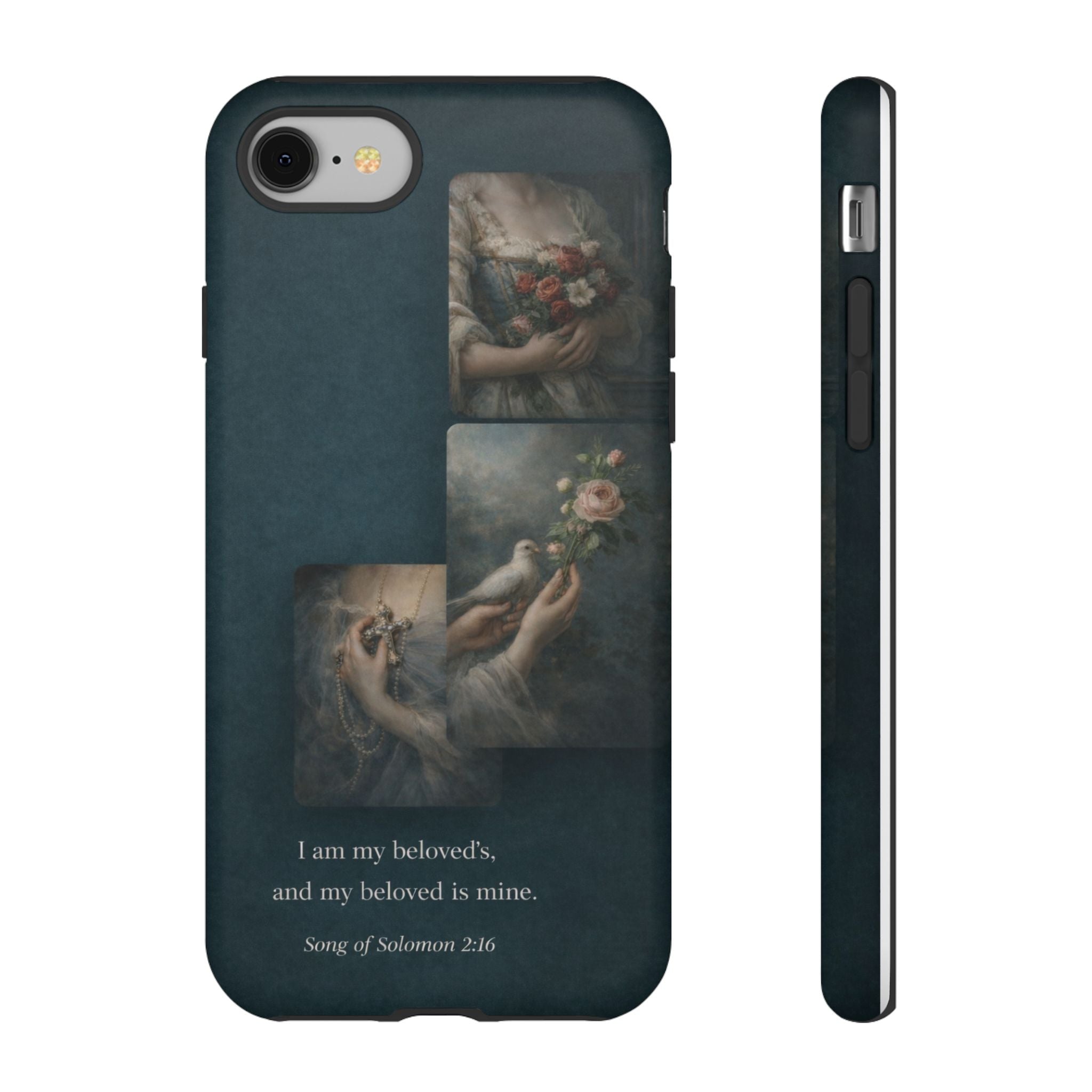Song of Solomon Phone Case — Romantic Vintage Floral Religious Quote