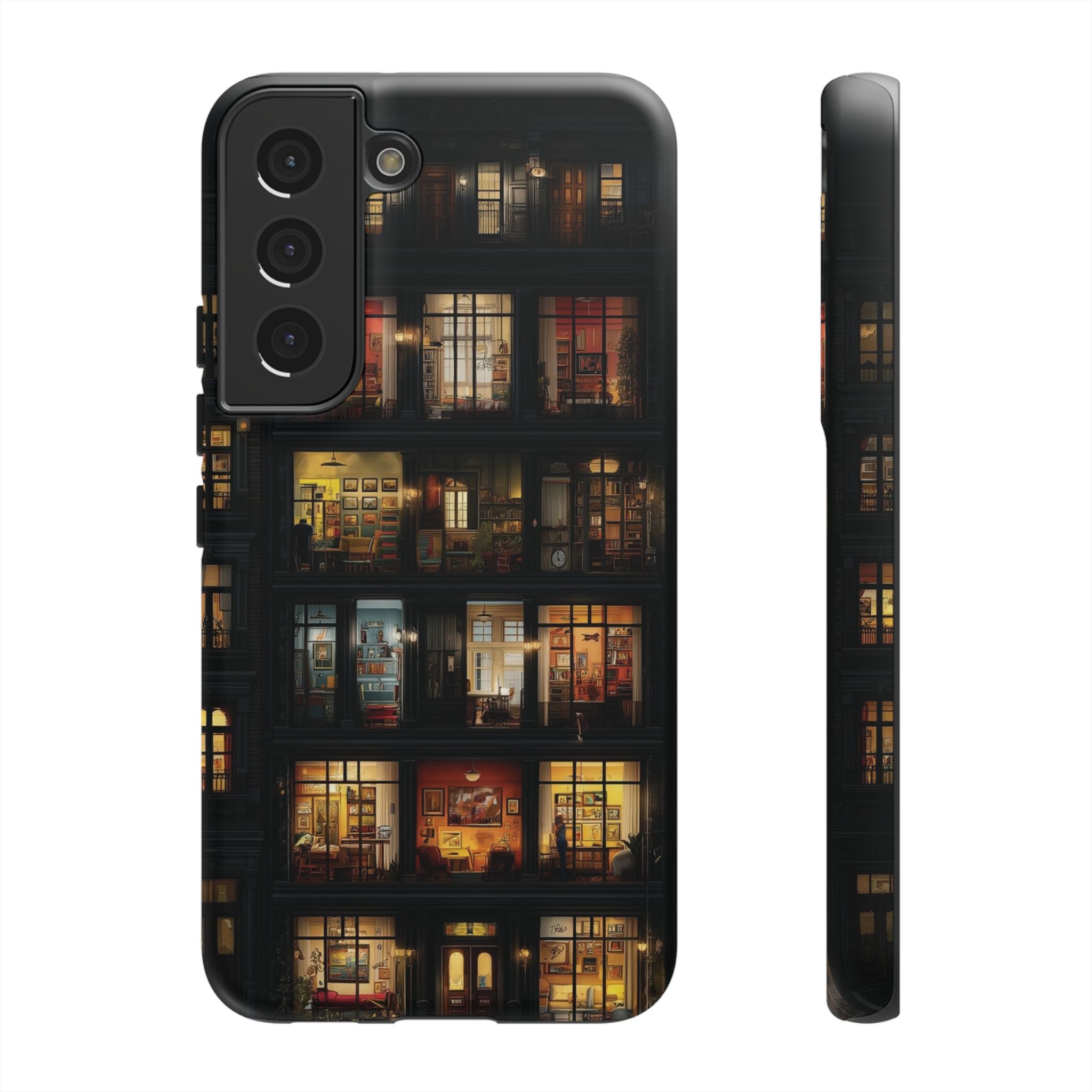 Phone Case — Cozy Apartment Window Nightscape Tough Case🌌🖤