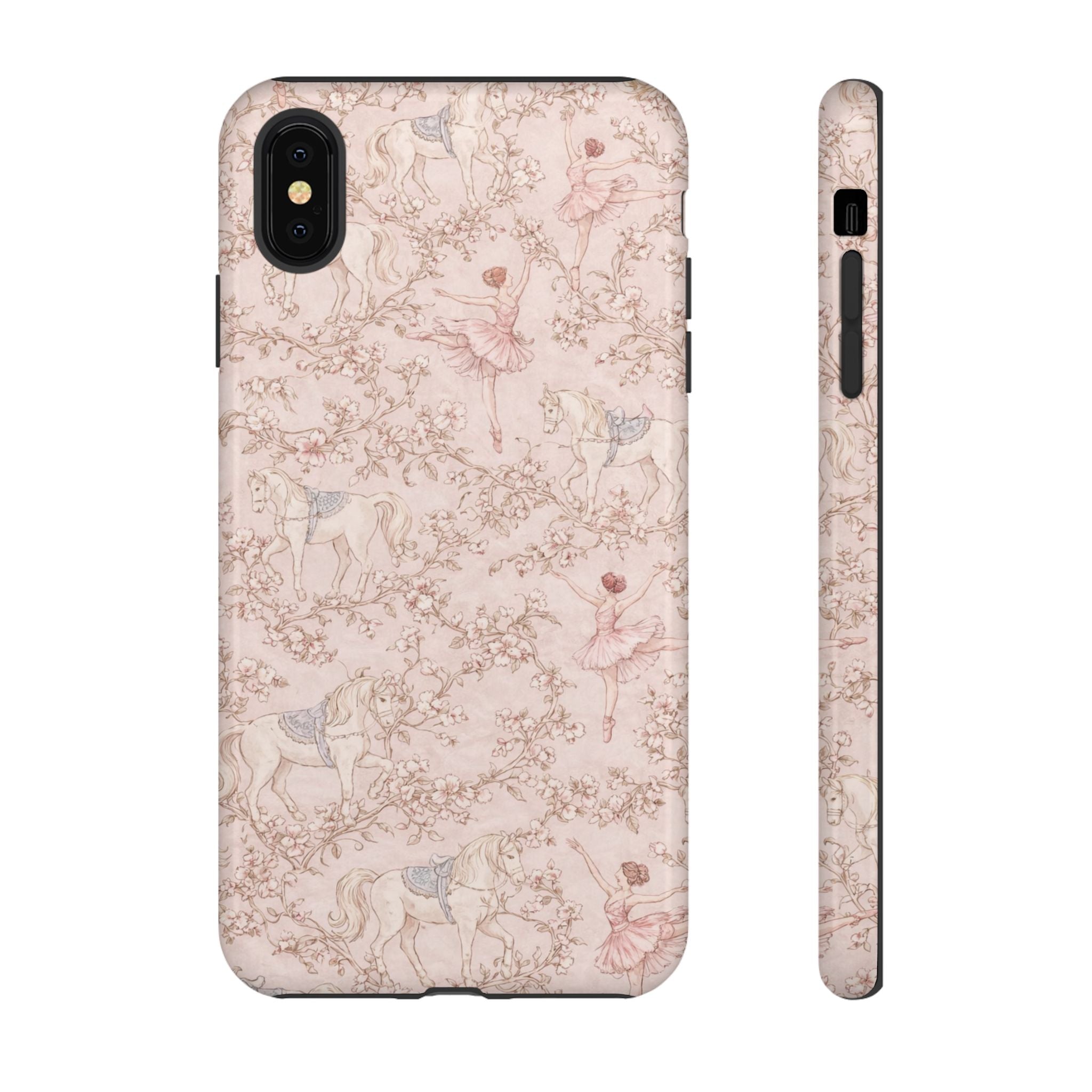 Ballet Unicorn Phone Case — Pastel Floral Tough Protective Cover🦄🩰