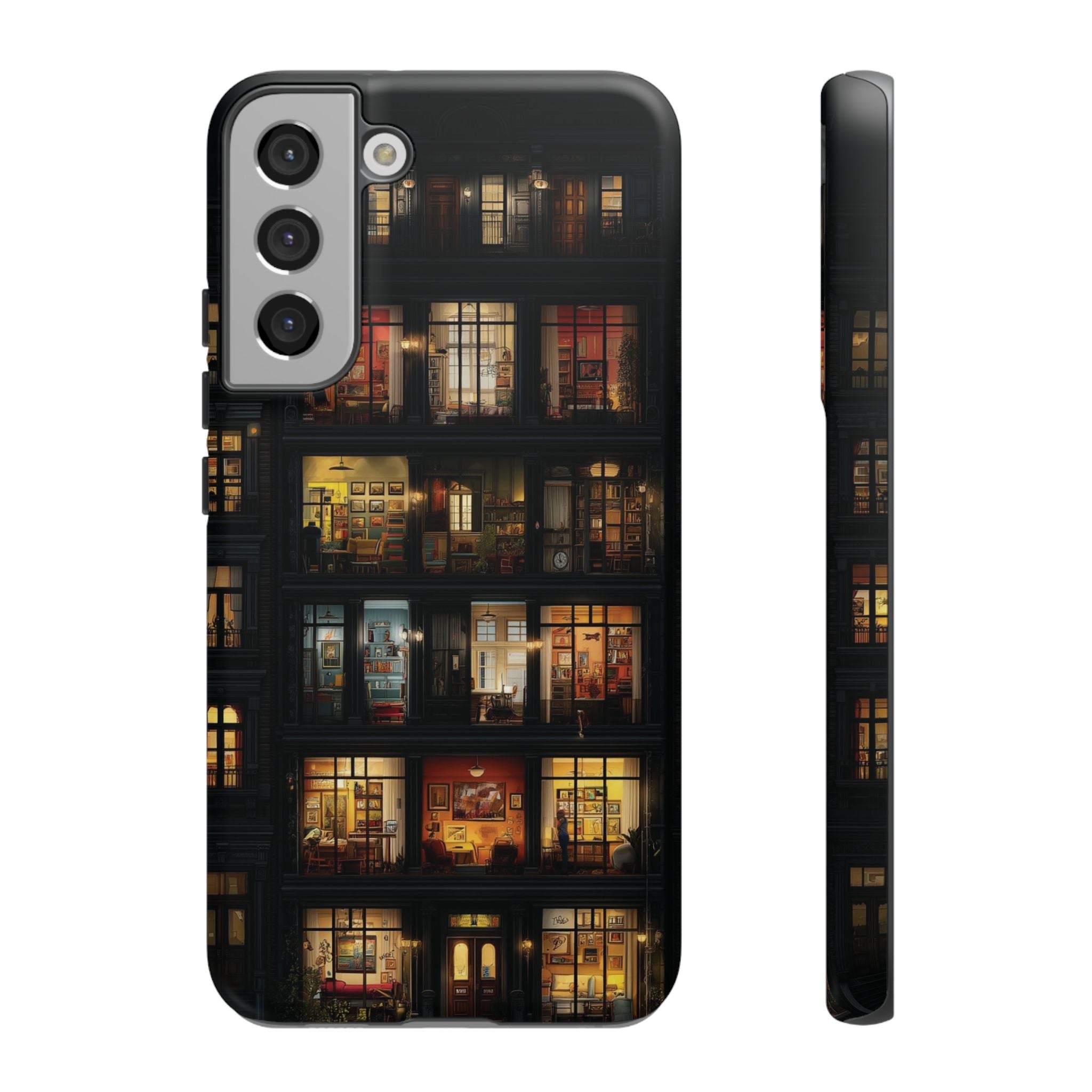 Phone Case — Cozy Apartment Window Nightscape Tough Case🌌🖤