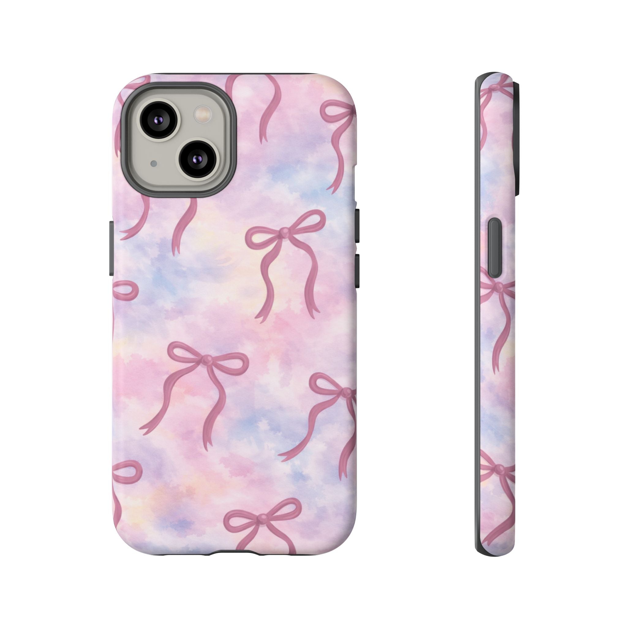 Pink Watercolor Bow Phone Case — Cute Pastel iPhone & Samsung Tough Case🎀🌷