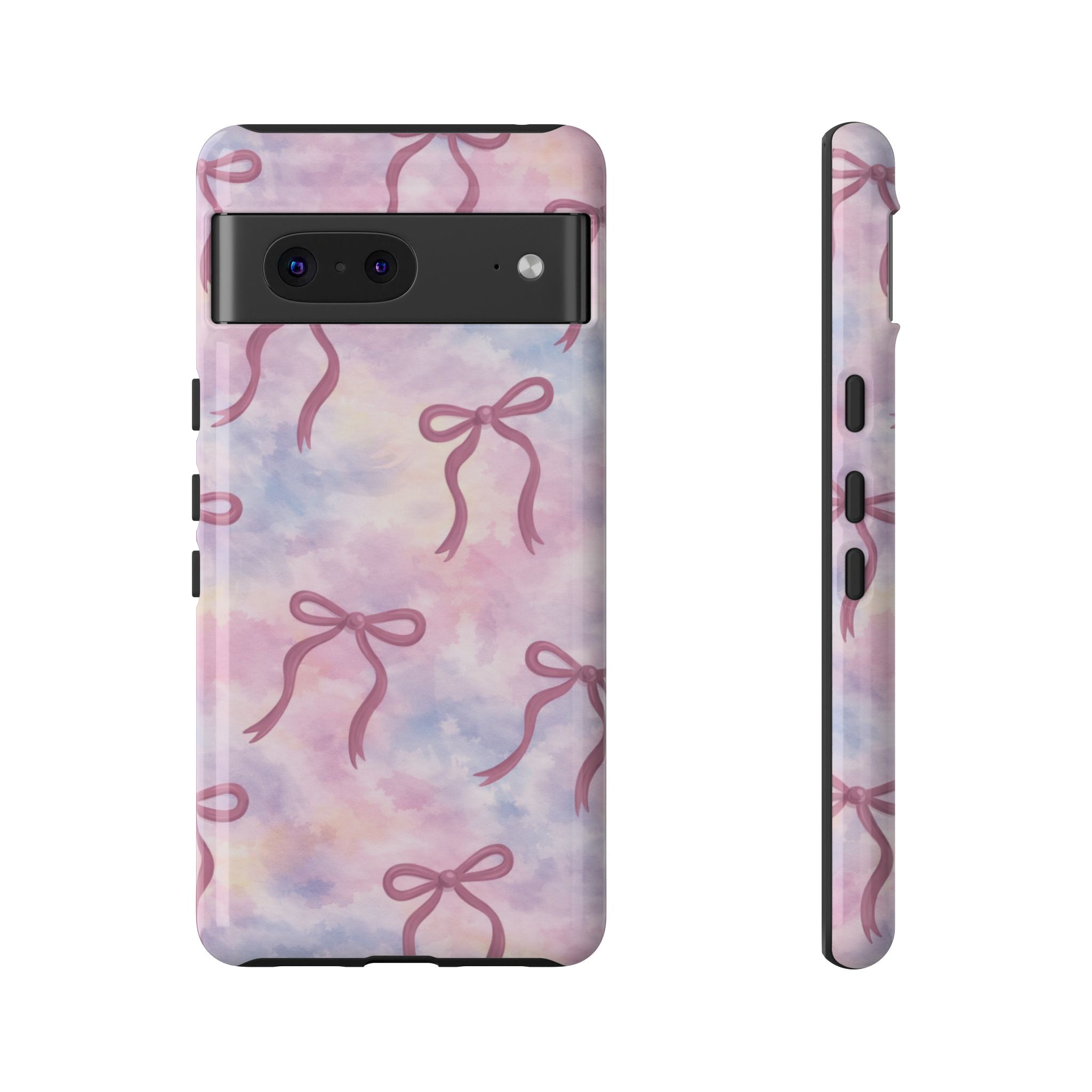 Pink Watercolor Bow Phone Case — Cute Pastel iPhone & Samsung Tough Case🎀🌷