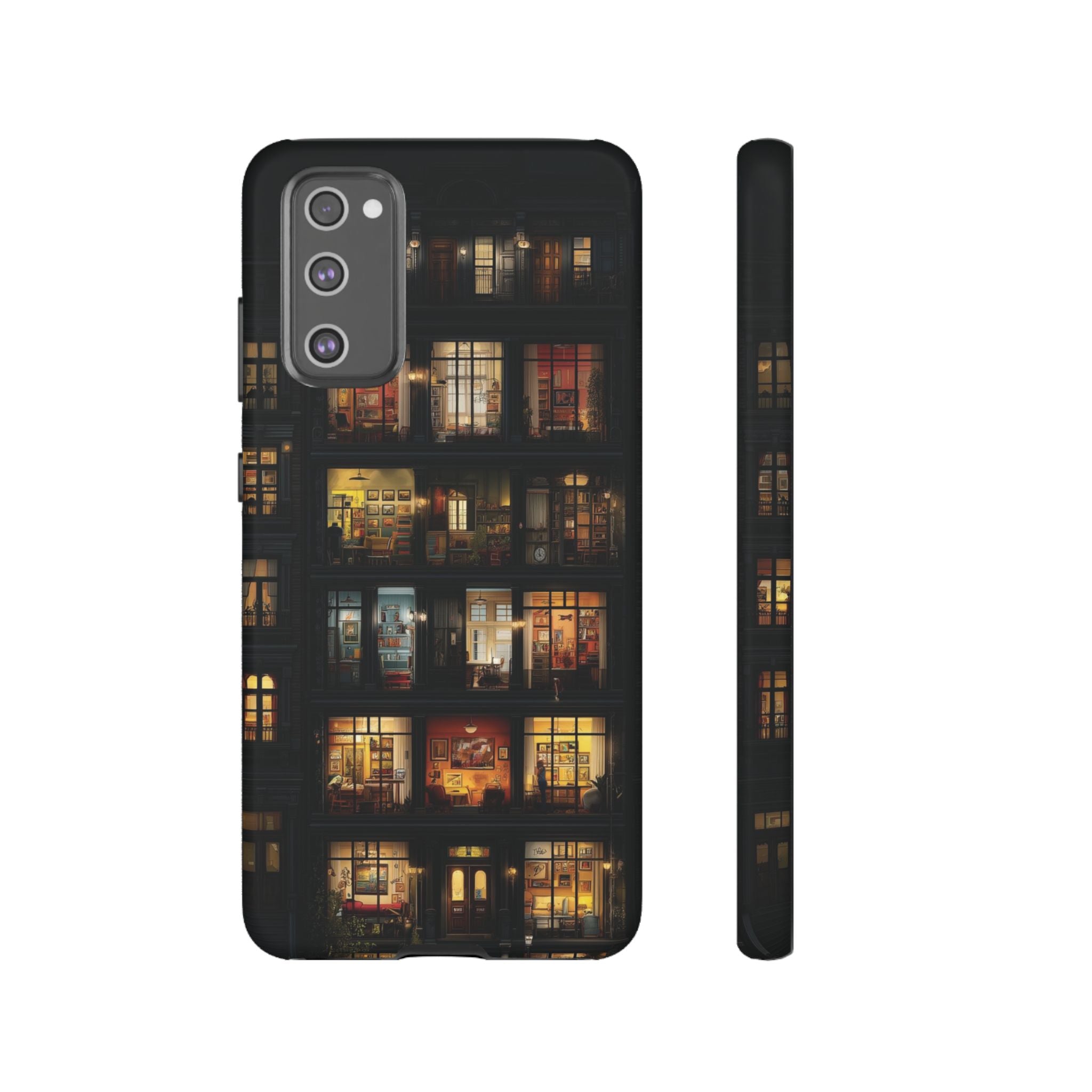 Phone Case — Cozy Apartment Window Nightscape Tough Case🌌🖤
