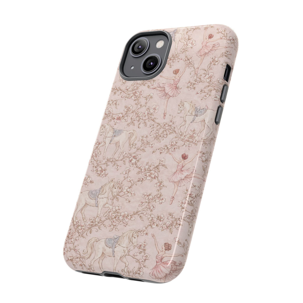 Ballet Unicorn Phone Case — Pastel Floral Tough Protective Cover🦄🩰