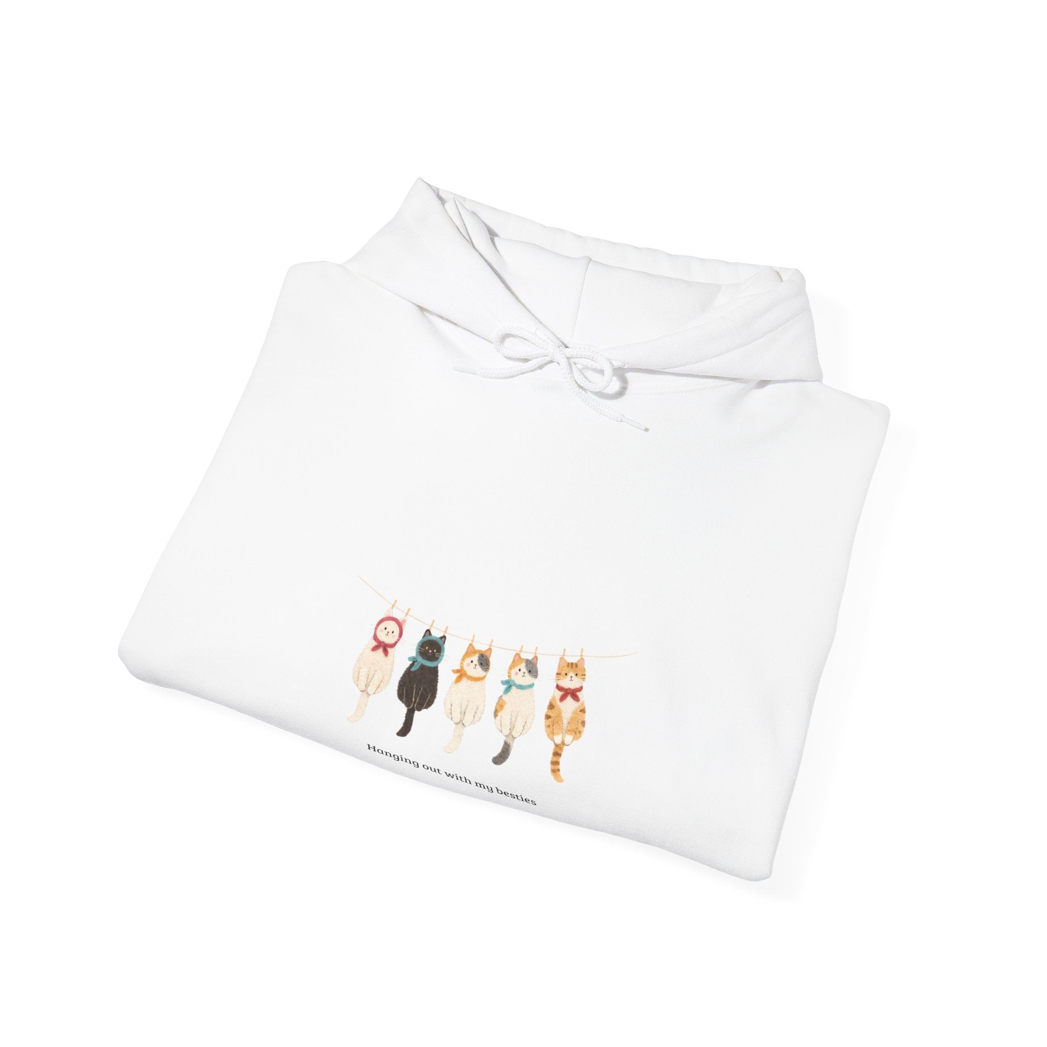 Cat Walk Hoodie — Cute Cats Lineup Graphic Sweatshirt🐈🐈‍⬛