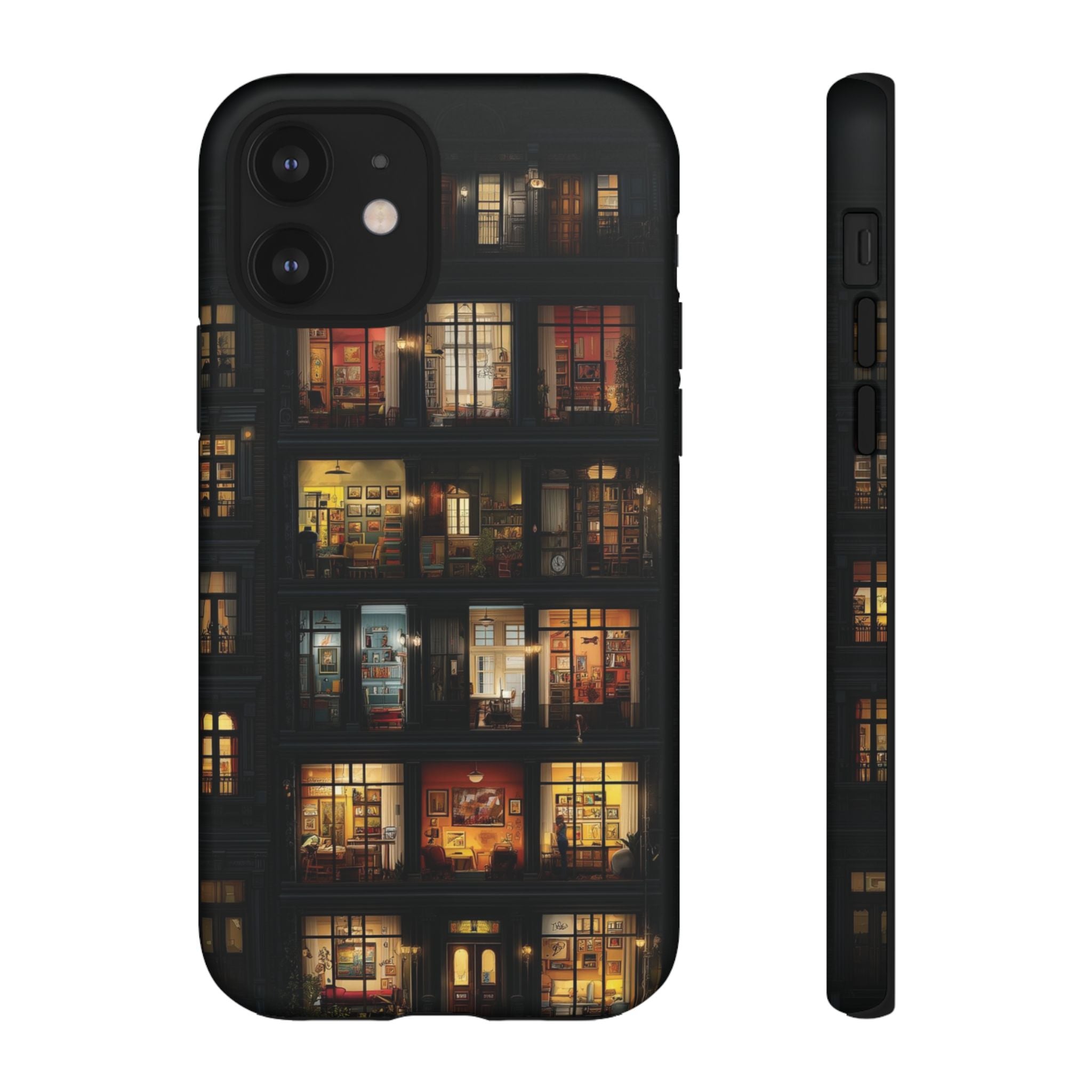 Phone Case — Cozy Apartment Window Nightscape Tough Case🌌🖤