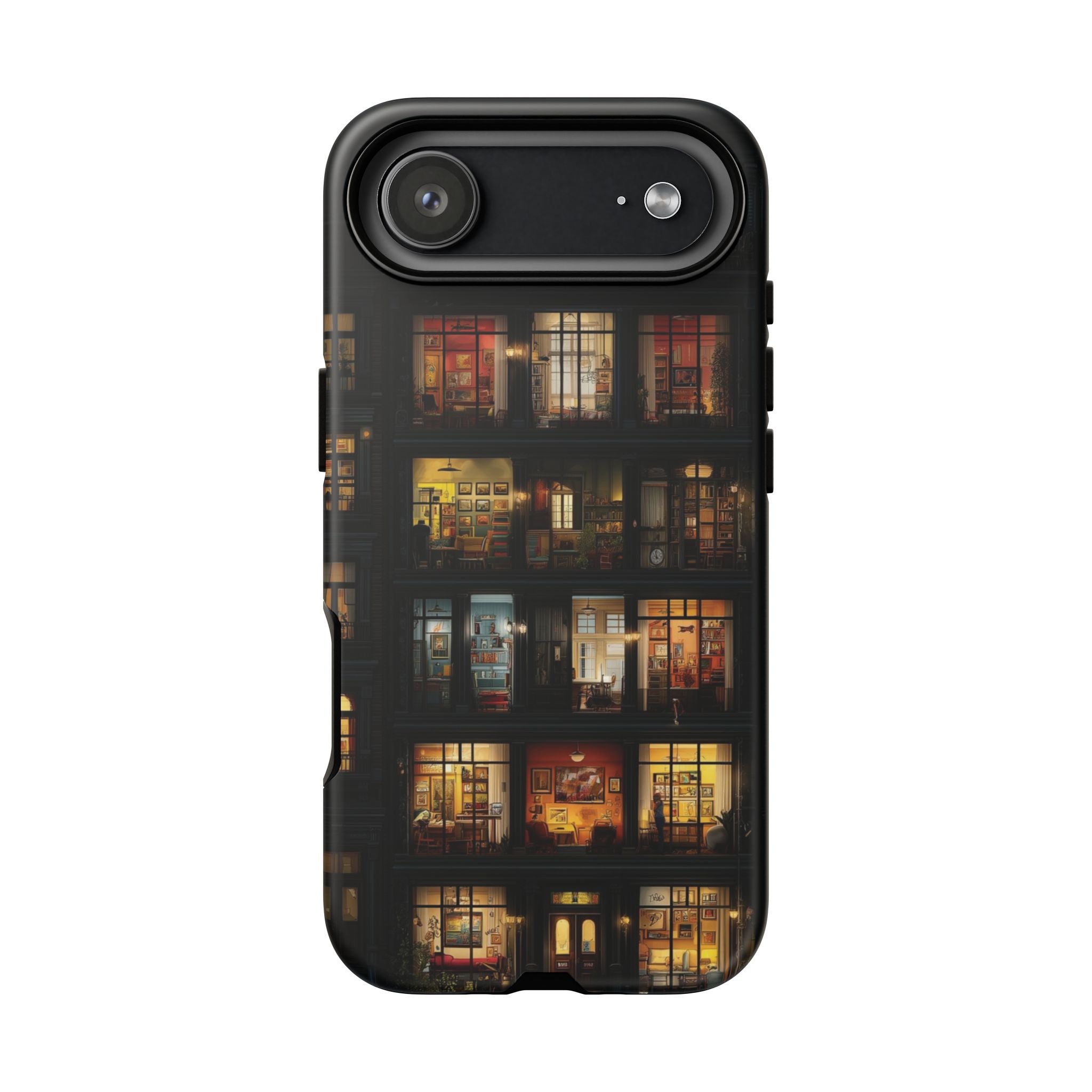 Phone Case — Cozy Apartment Window Nightscape Tough Case🌌🖤