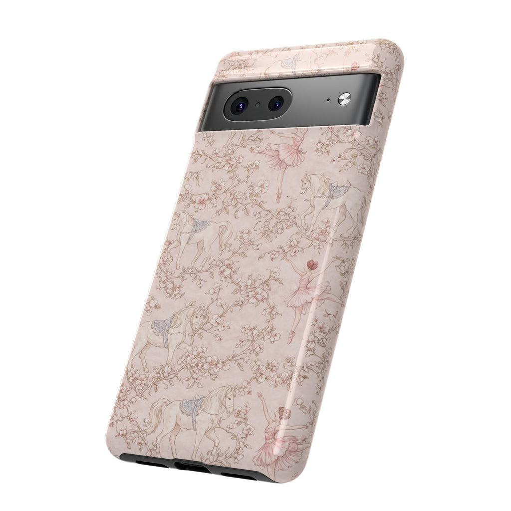 Ballet Unicorn Phone Case — Pastel Floral Tough Protective Cover🦄🩰