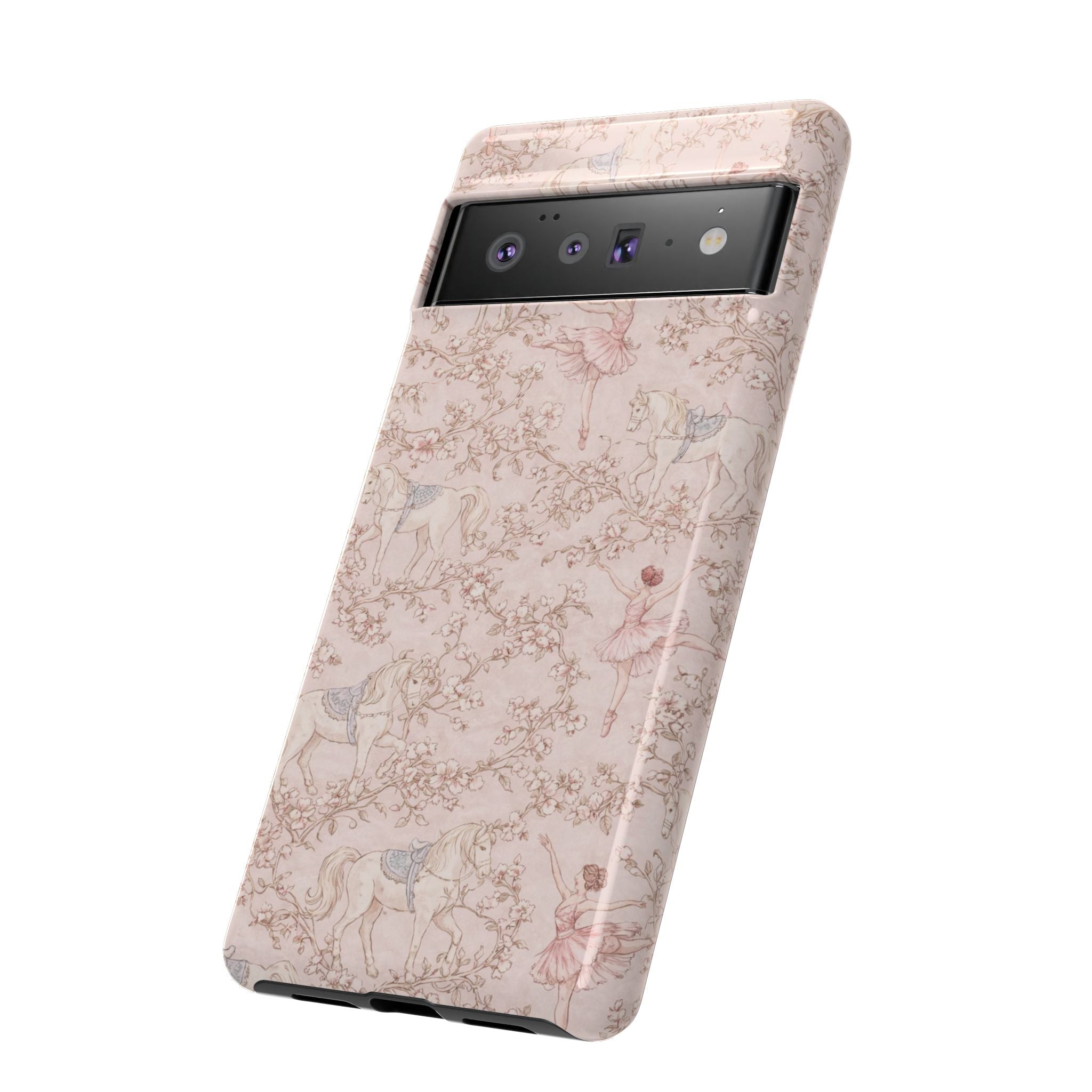 Ballet Unicorn Phone Case — Pastel Floral Tough Protective Cover🦄🩰