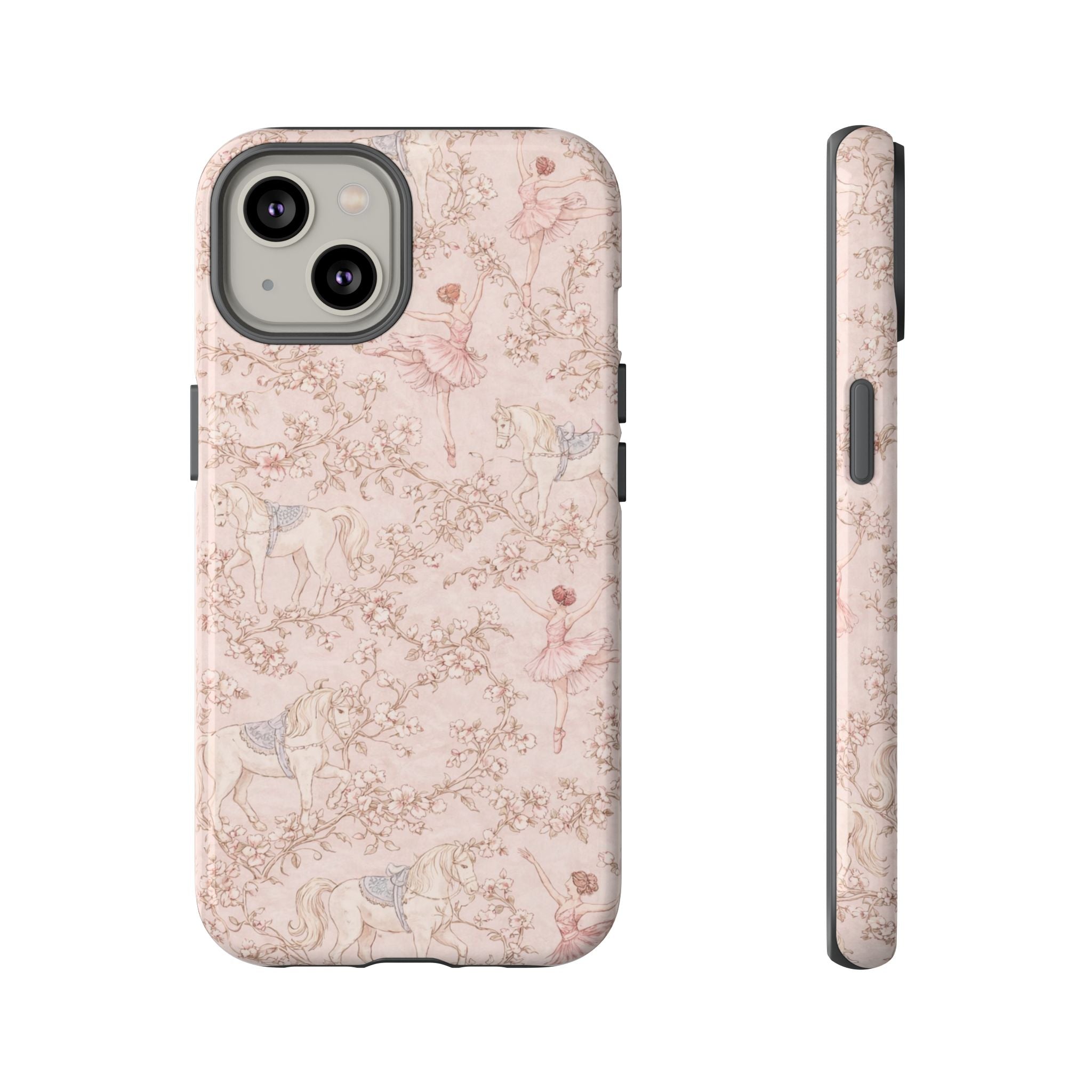Ballet Unicorn Phone Case — Pastel Floral Tough Protective Cover🦄🩰