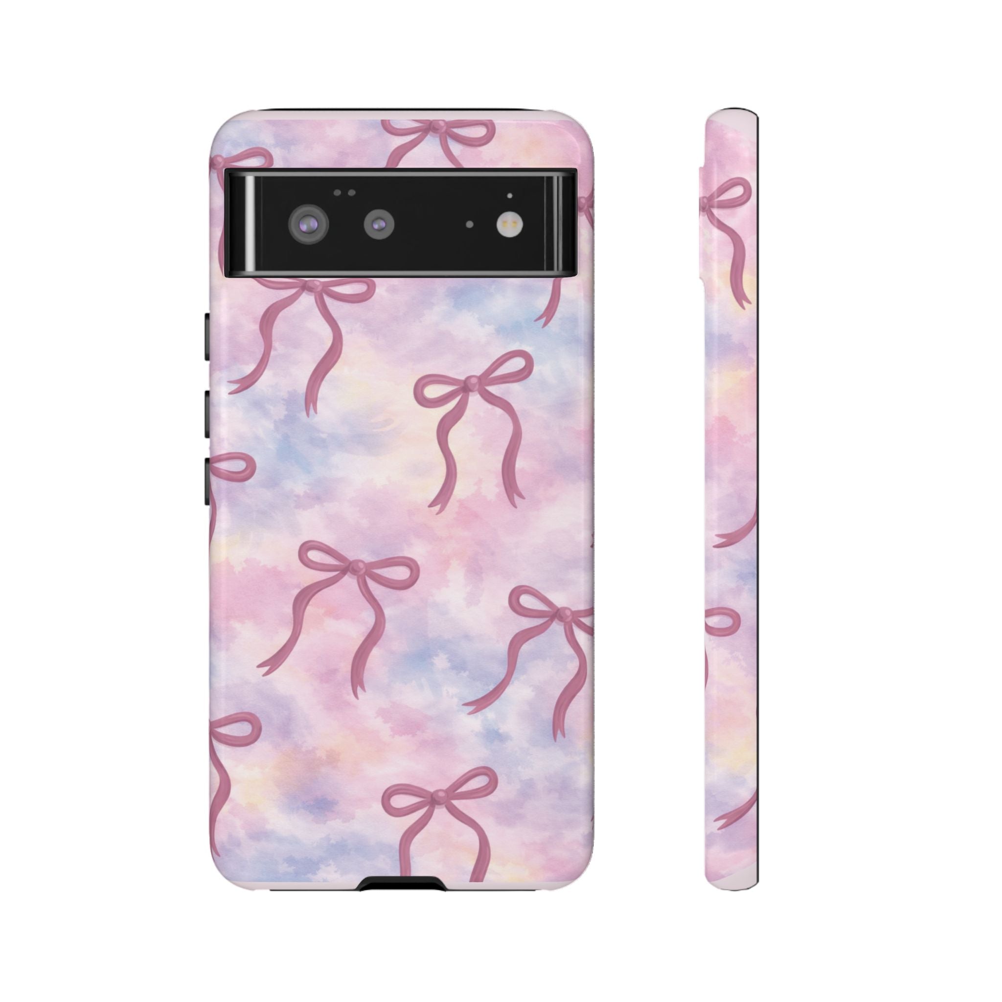 Pink Watercolor Bow Phone Case — Cute Pastel iPhone & Samsung Tough Case🎀🌷