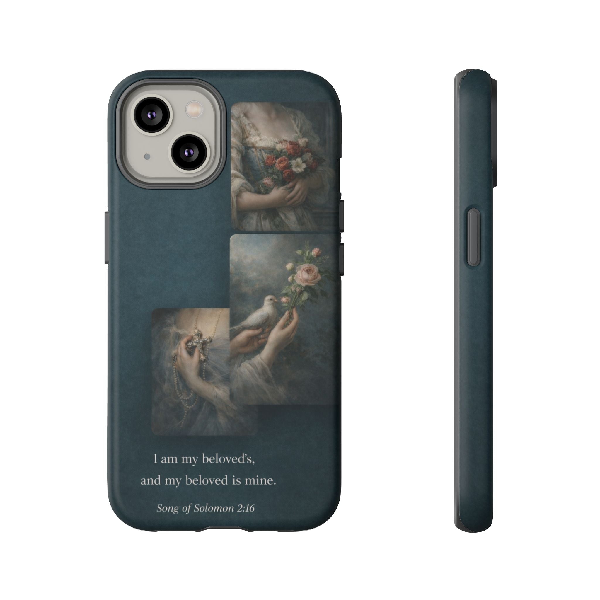 Song of Solomon Phone Case — Romantic Vintage Floral Religious Quote