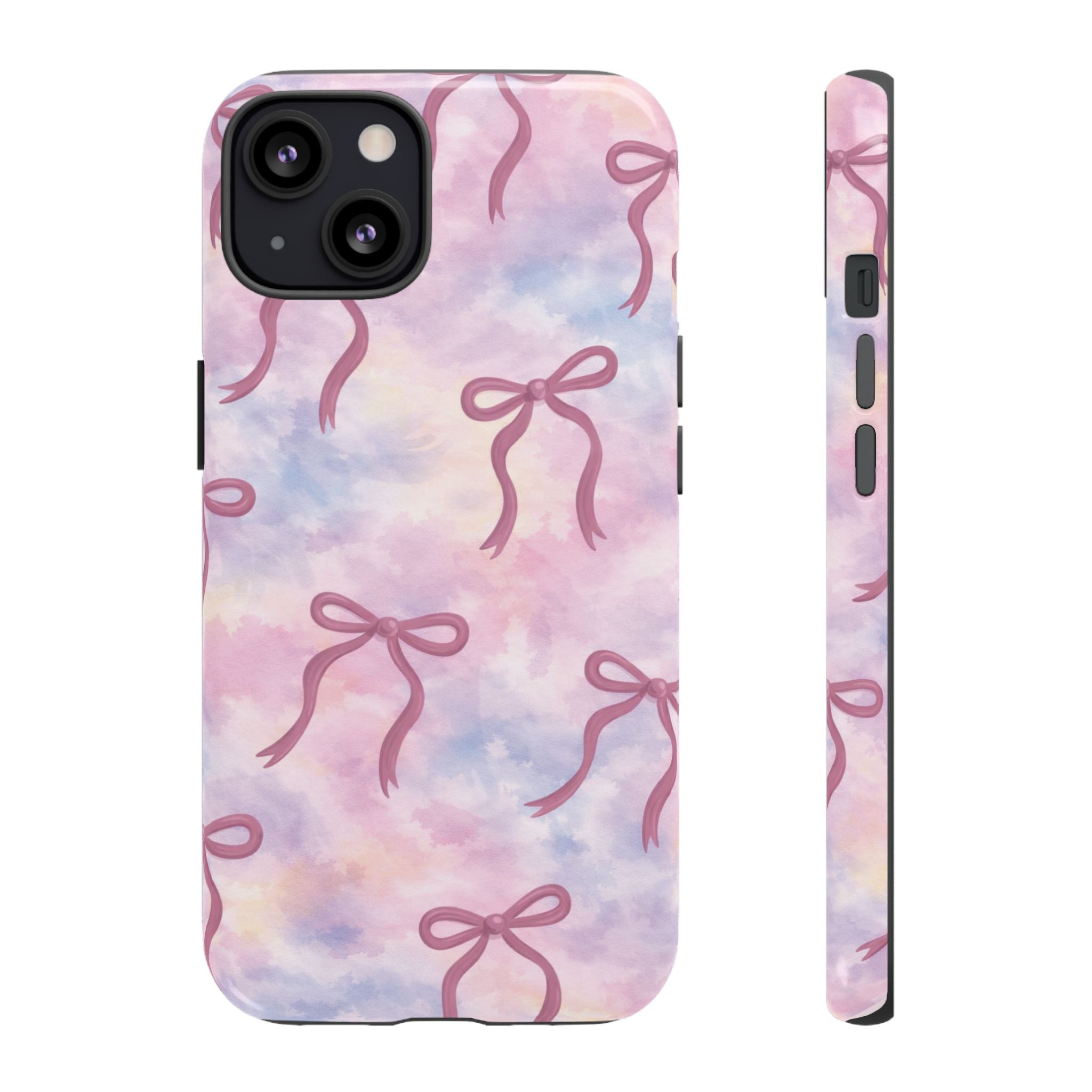 Pink Watercolor Bow Phone Case — Cute Pastel iPhone & Samsung Tough Case🎀🌷
