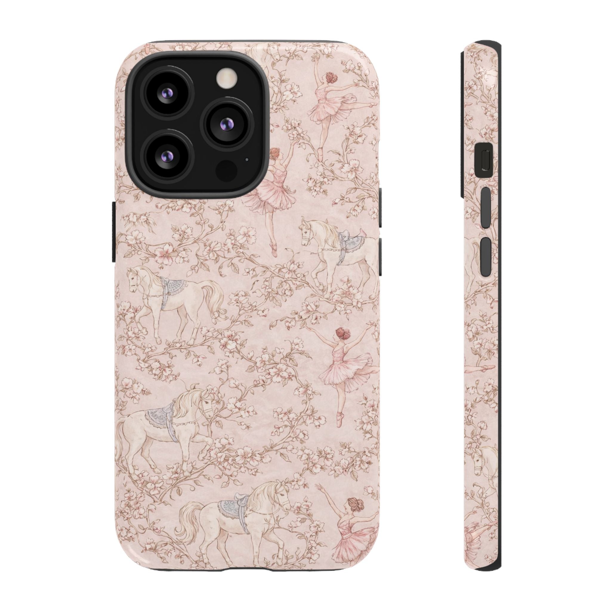 Ballet Unicorn Phone Case — Pastel Floral Tough Protective Cover🦄🩰
