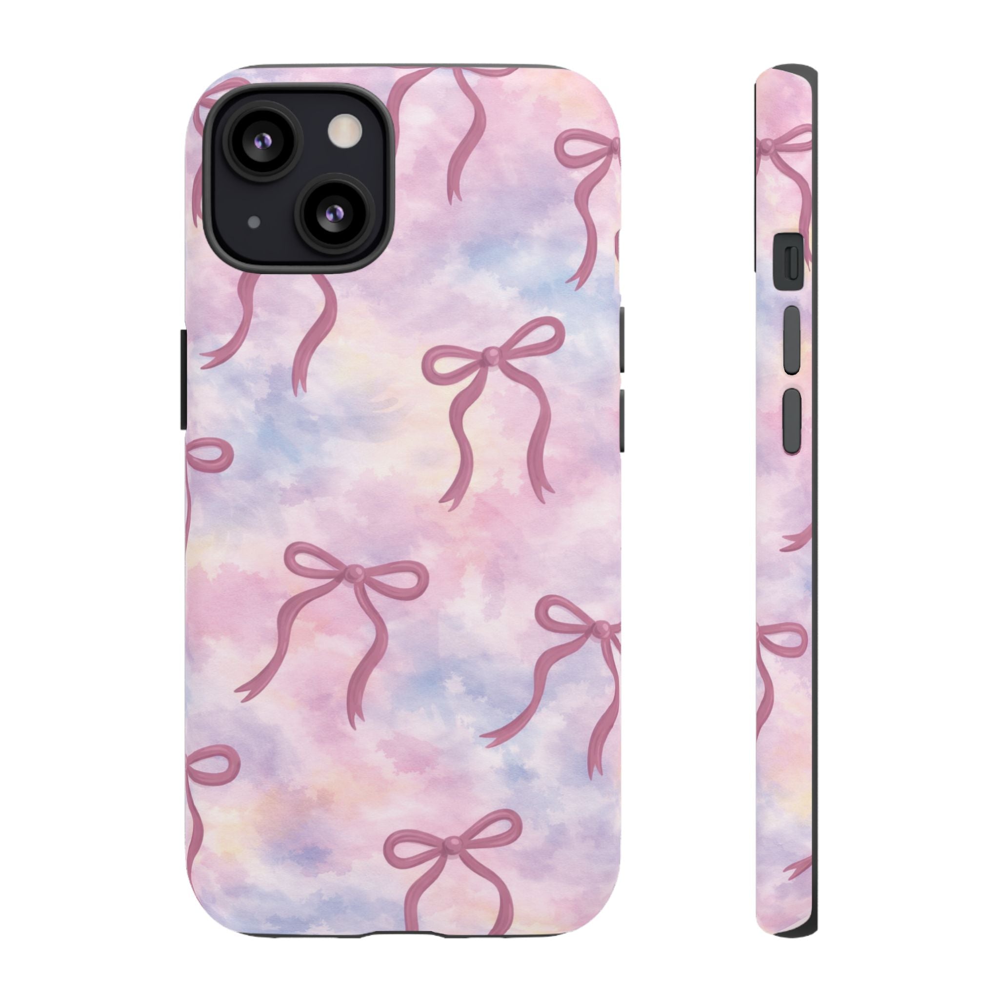 Pink Watercolor Bow Phone Case — Cute Pastel iPhone & Samsung Tough Case🎀🌷
