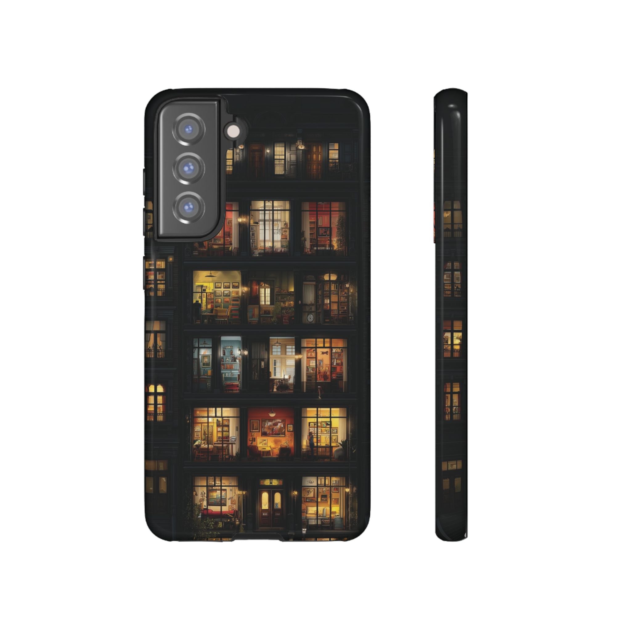 Phone Case — Cozy Apartment Window Nightscape Tough Case🌌🖤