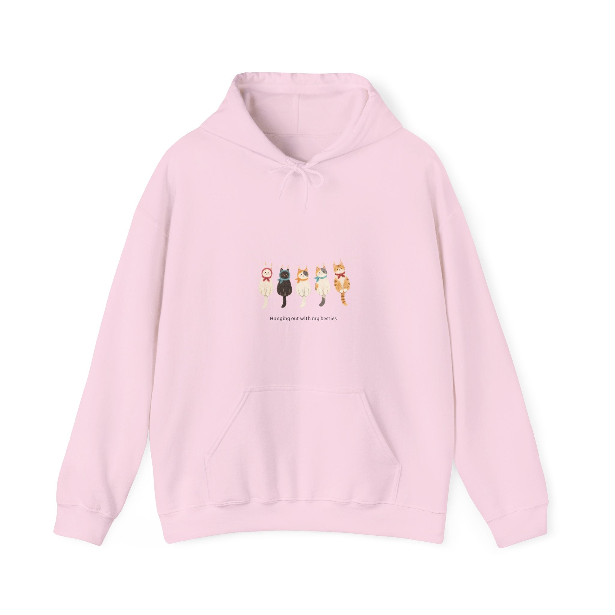 Cat Walk Hoodie — Cute Cats Lineup Graphic Sweatshirt🐈🐈‍⬛