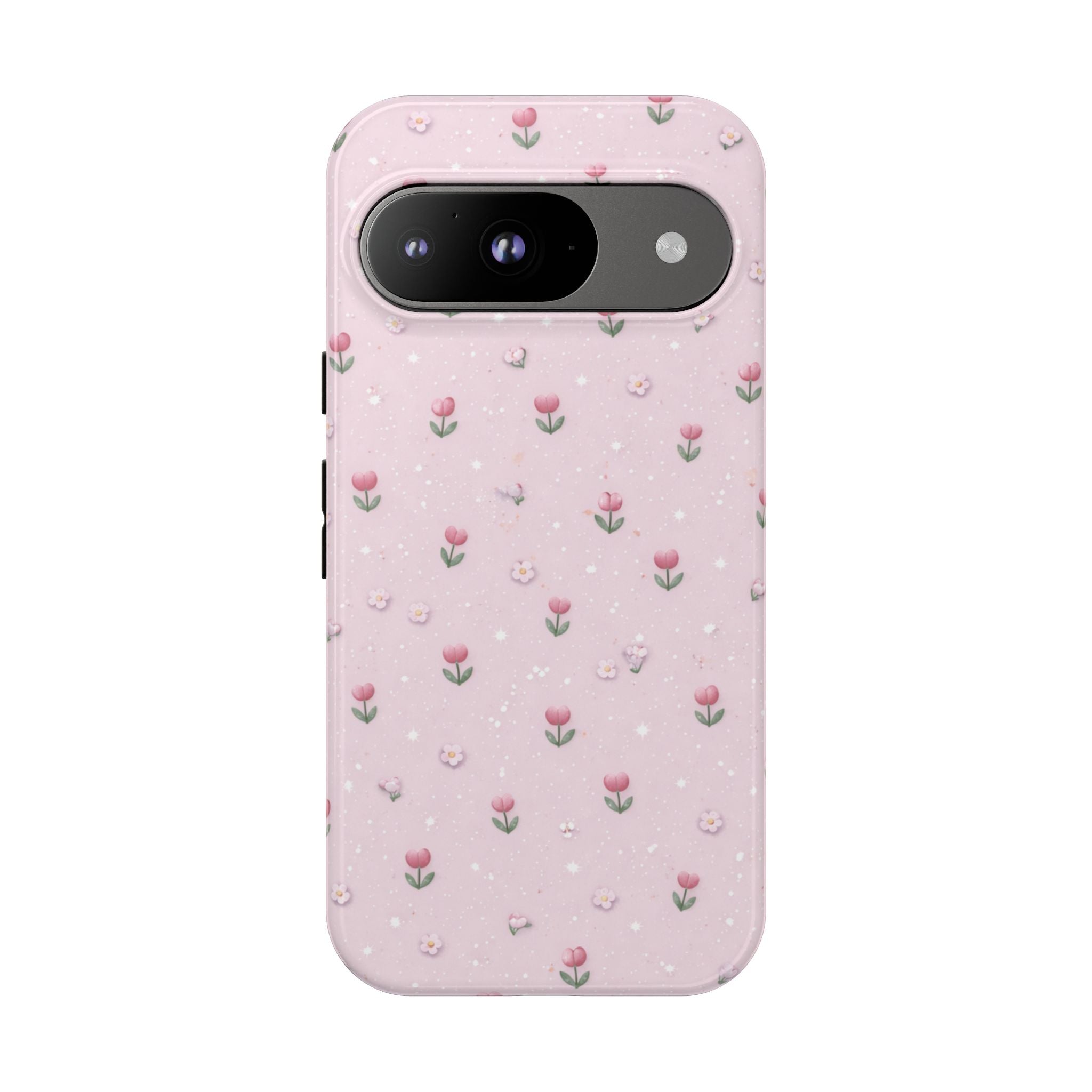 Pink Tiny Tulip Tough Phone Case - Floral Protective iPhone Cover🌷🩷