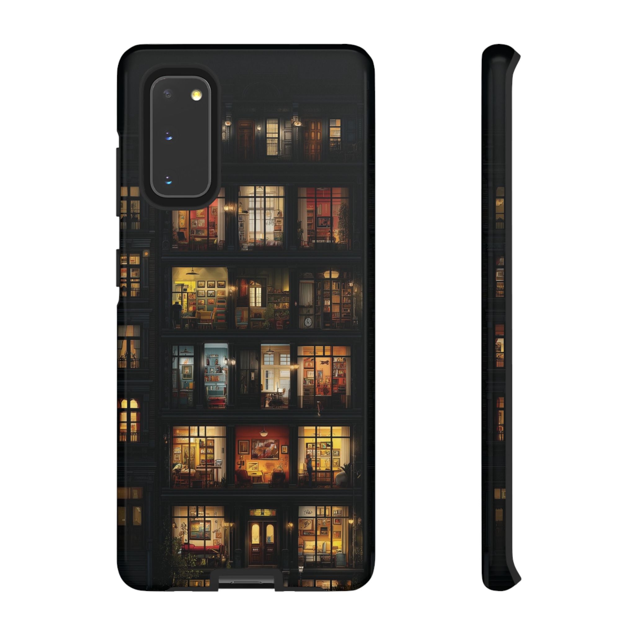Phone Case — Cozy Apartment Window Nightscape Tough Case🌌🖤