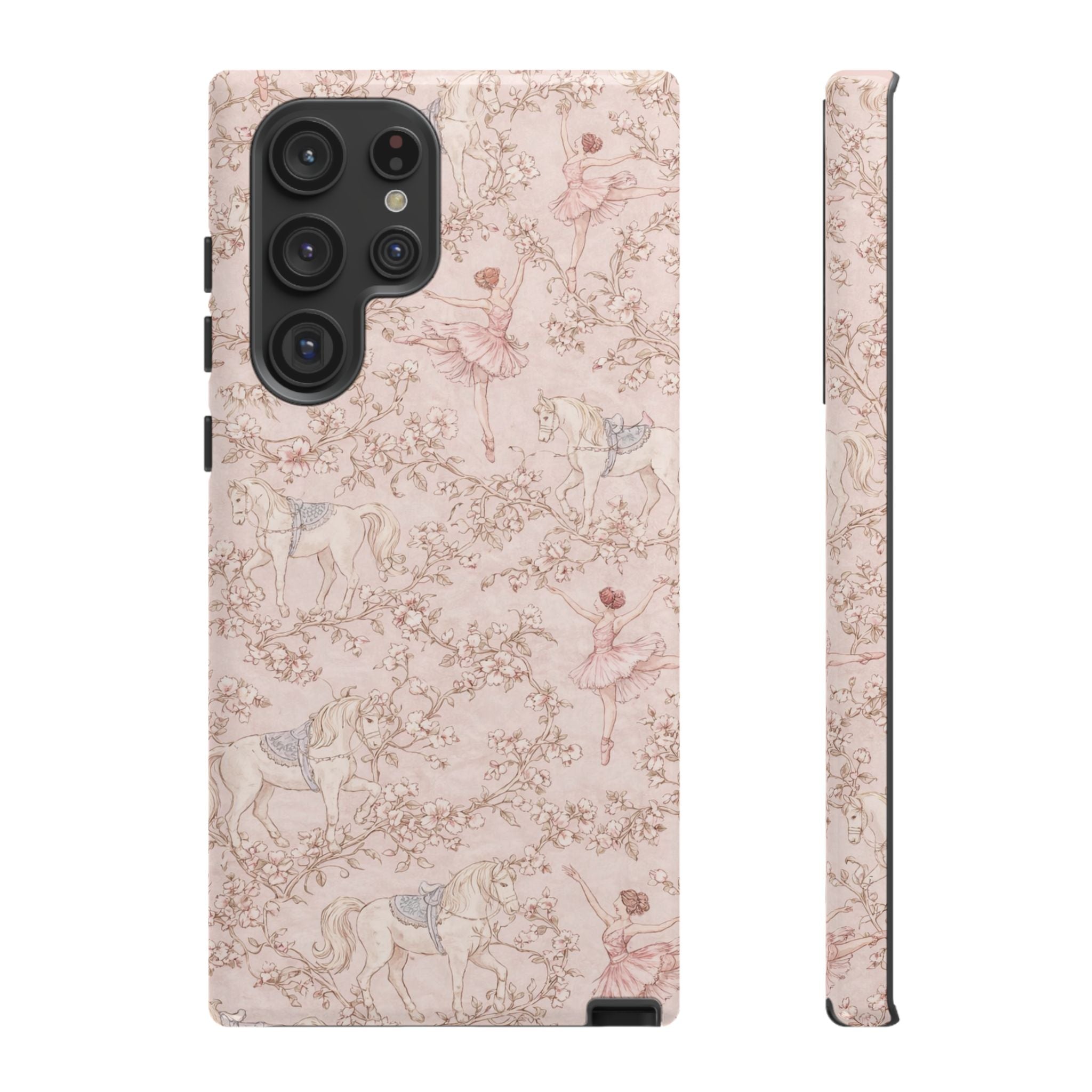 Ballet Unicorn Phone Case — Pastel Floral Tough Protective Cover🦄🩰