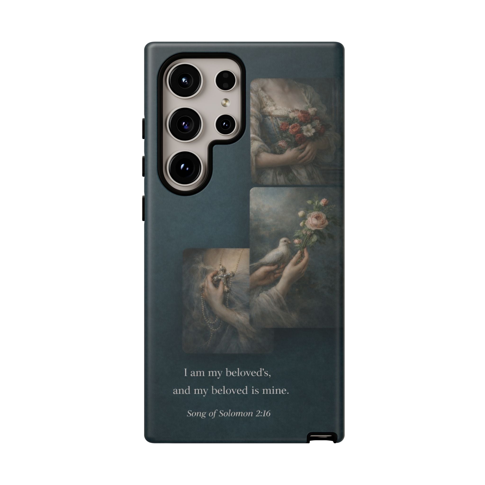 Song of Solomon Phone Case — Romantic Vintage Floral Religious Quote