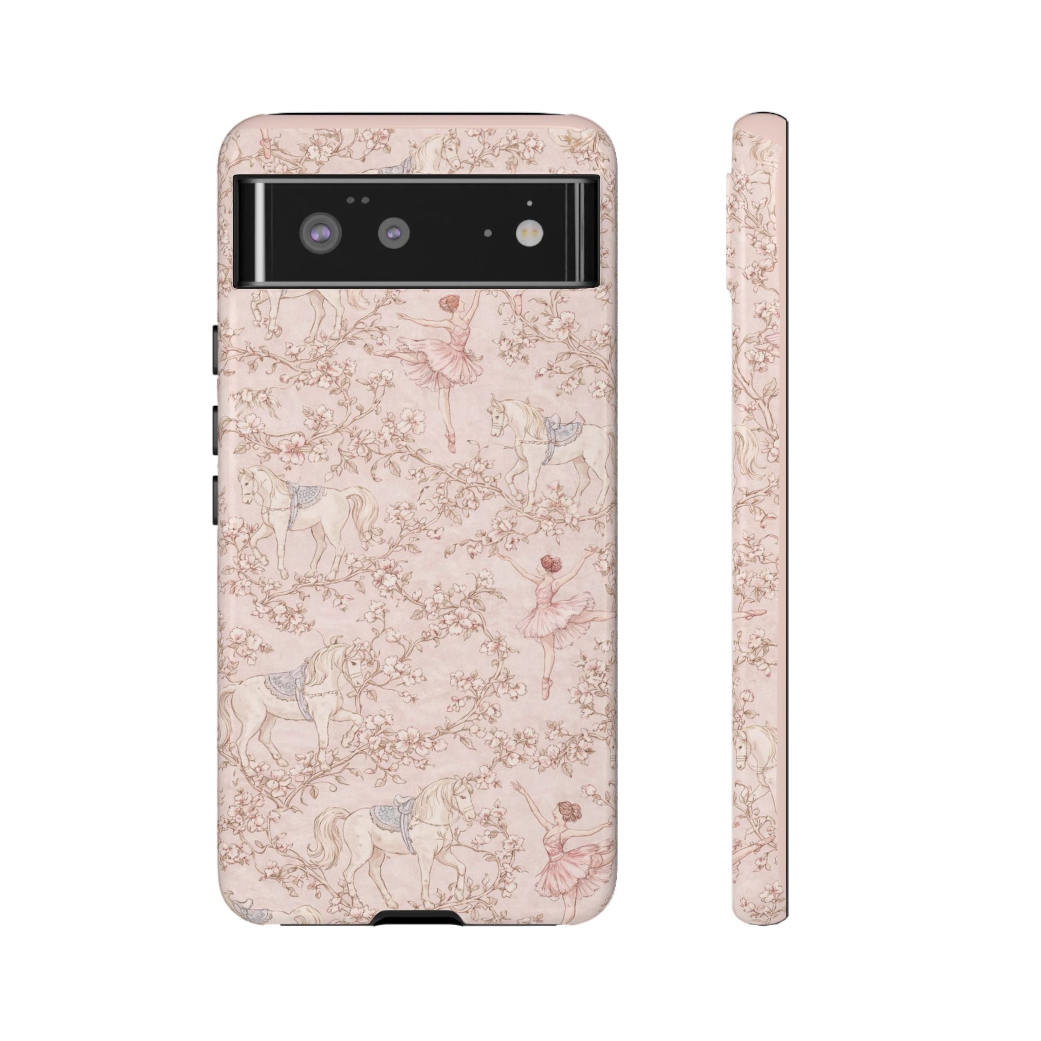 Ballet Unicorn Phone Case — Pastel Floral Tough Protective Cover🦄🩰