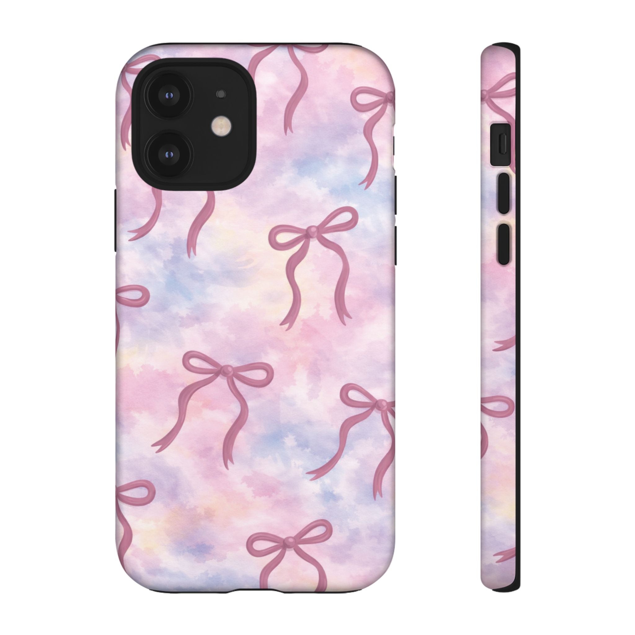 Pink Watercolor Bow Phone Case — Cute Pastel iPhone & Samsung Tough Case🎀🌷