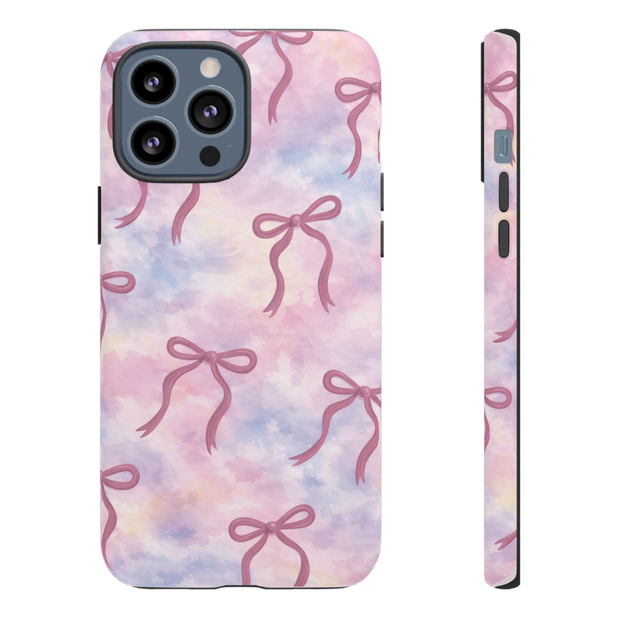 Pink Watercolor Bow Phone Case — Cute Pastel iPhone & Samsung Tough Case🎀🌷
