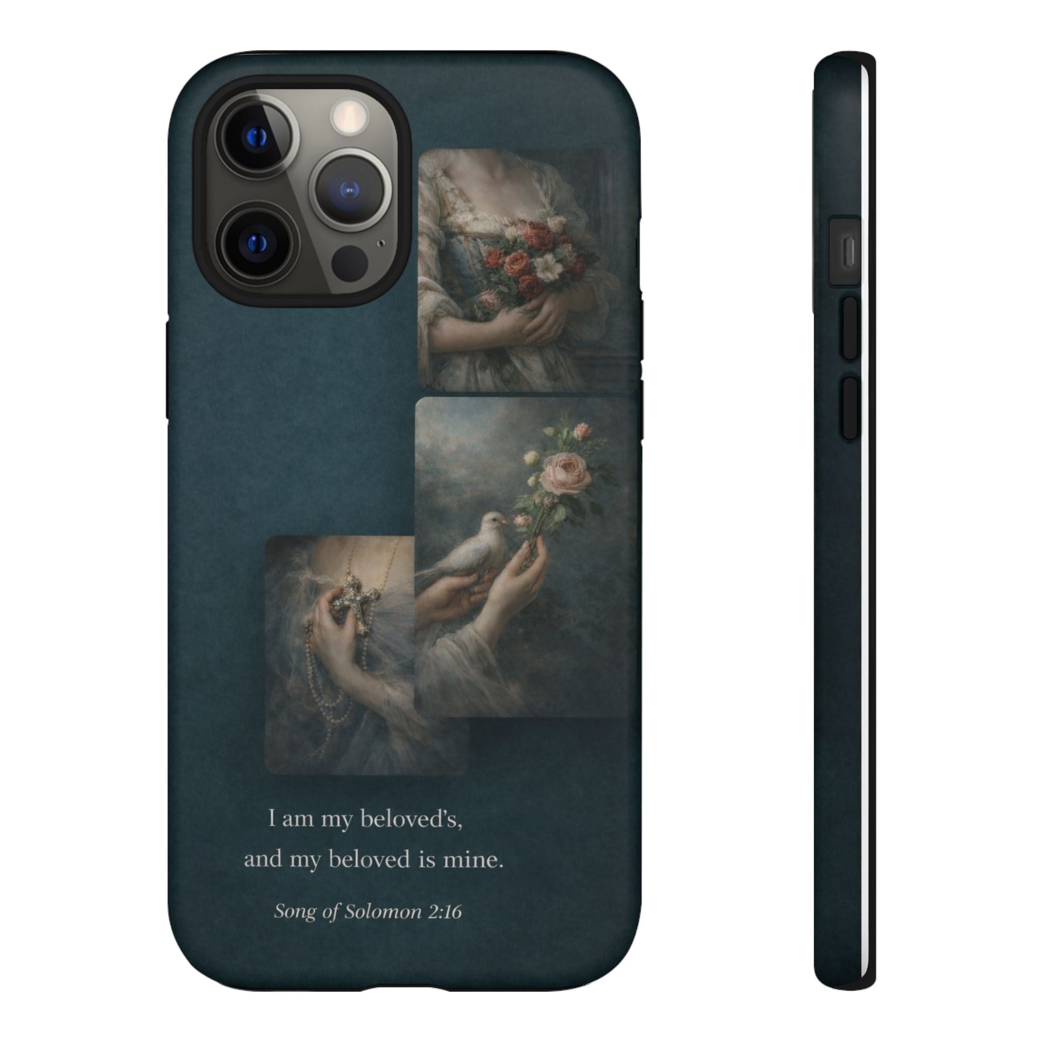 Song of Solomon Phone Case — Romantic Vintage Floral Religious Quote