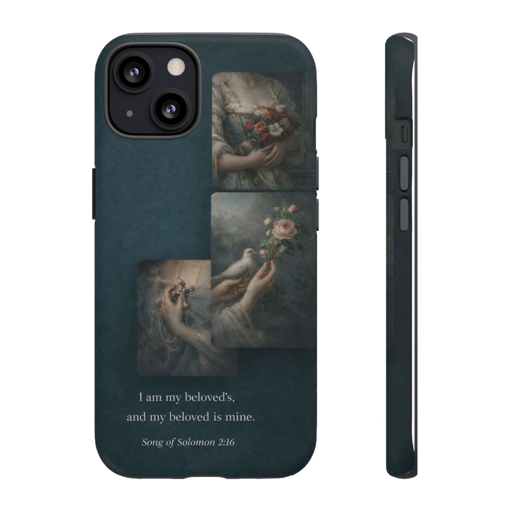 Song of Solomon Phone Case — Romantic Vintage Floral Religious Quote