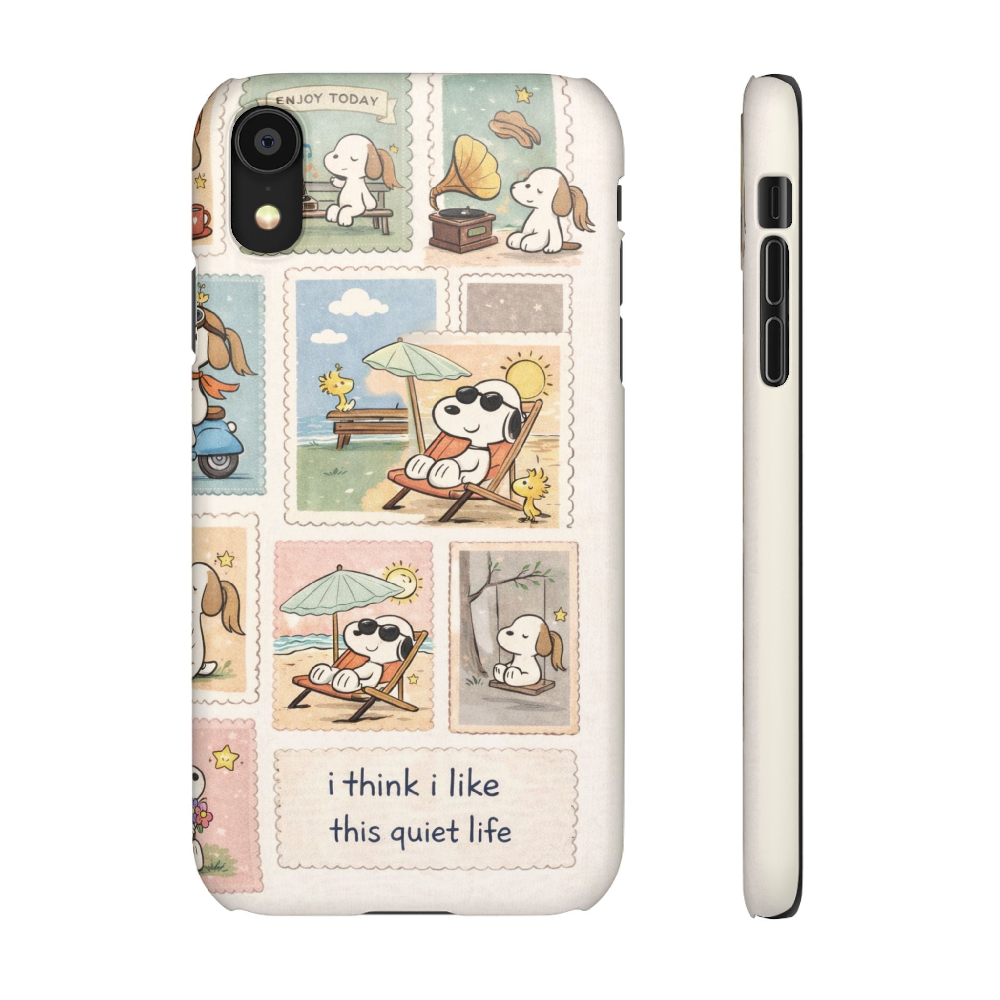 Phone Case — "I Think I Like This Quiet Life" Vintage Stamp cute dog Design🦮🐾