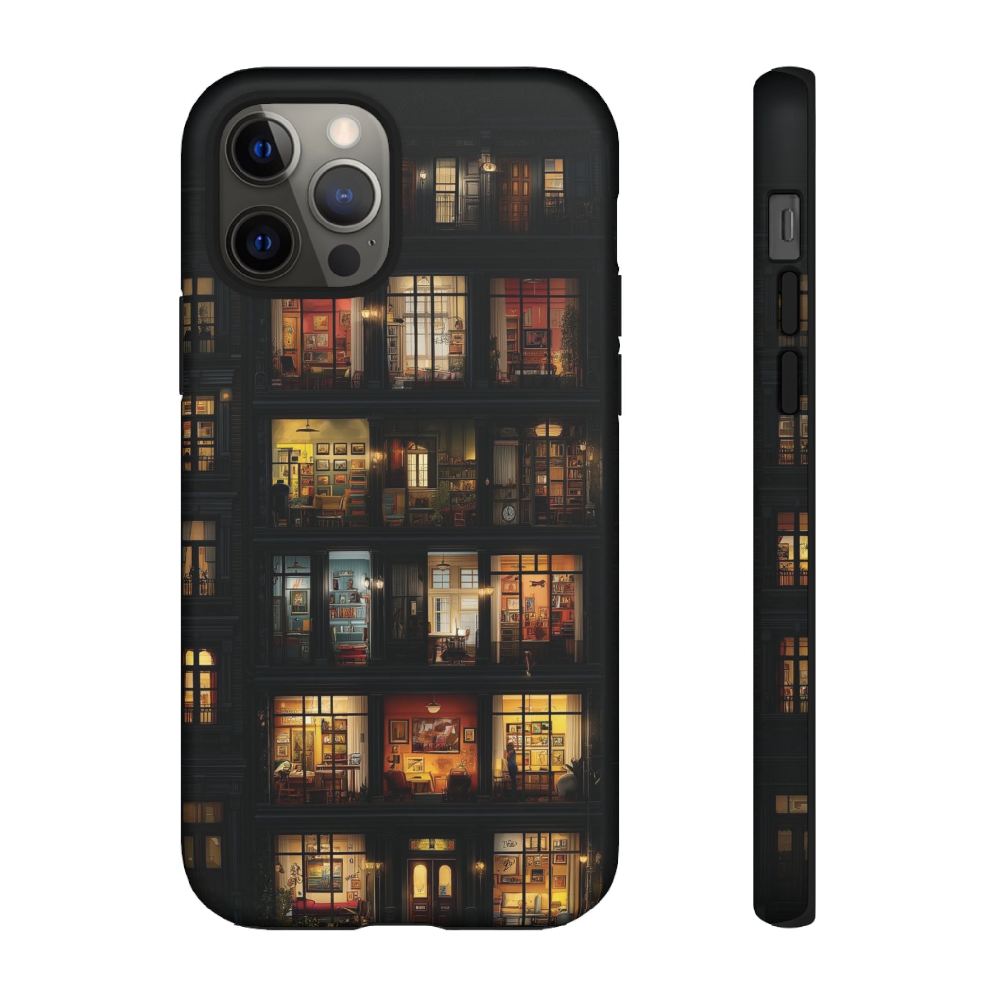 Phone Case — Cozy Apartment Window Nightscape Tough Case🌌🖤
