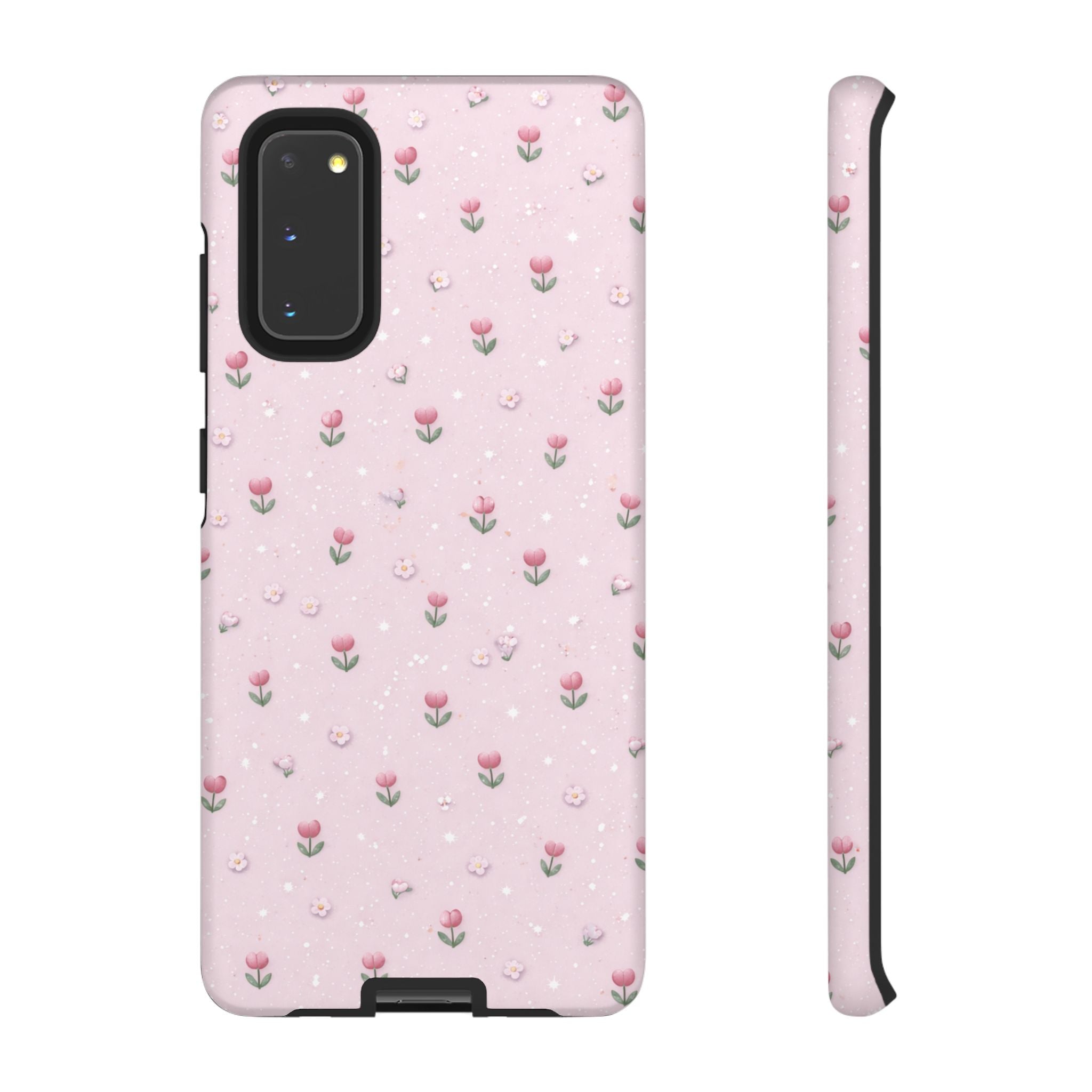 Pink Tiny Tulip Tough Phone Case - Floral Protective iPhone Cover🌷🩷