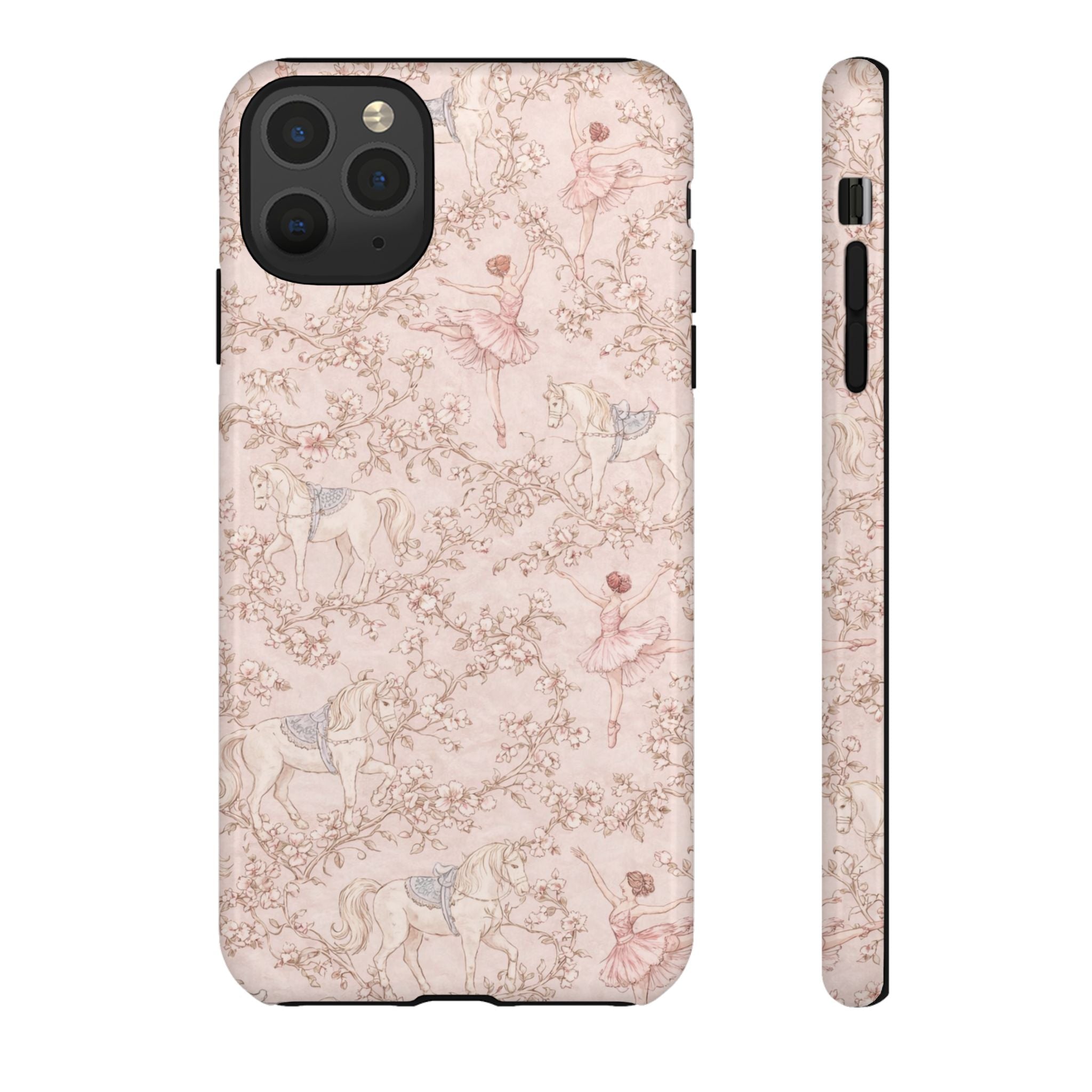 Ballet Unicorn Phone Case — Pastel Floral Tough Protective Cover🦄🩰