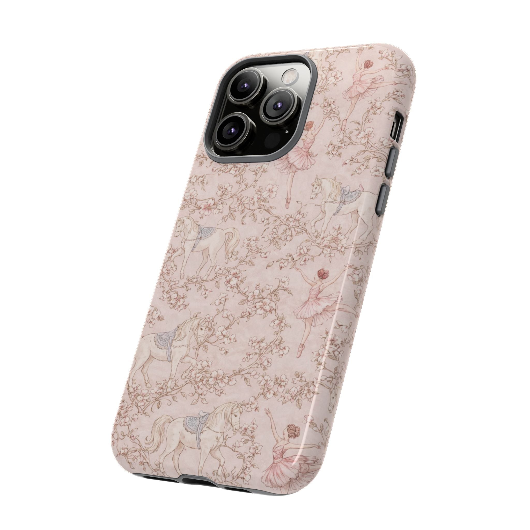 Ballet Unicorn Phone Case — Pastel Floral Tough Protective Cover🦄🩰